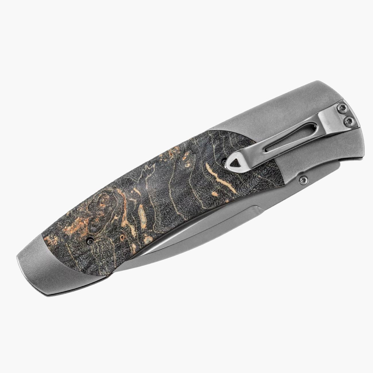 William Henry Gray Maple Burl Wood Large Pocket Knife