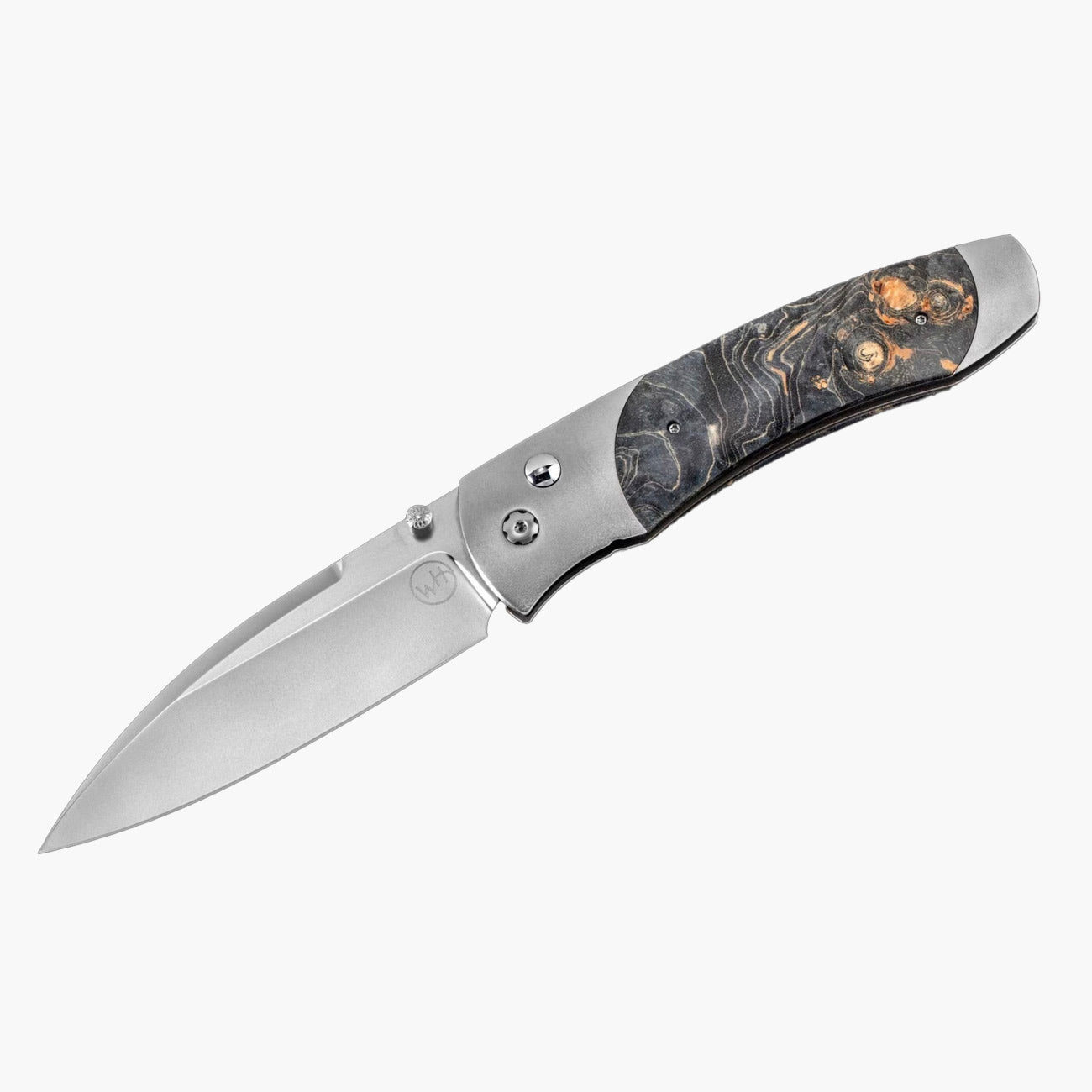 William Henry Gray Maple Burl Wood Large Pocket Knife