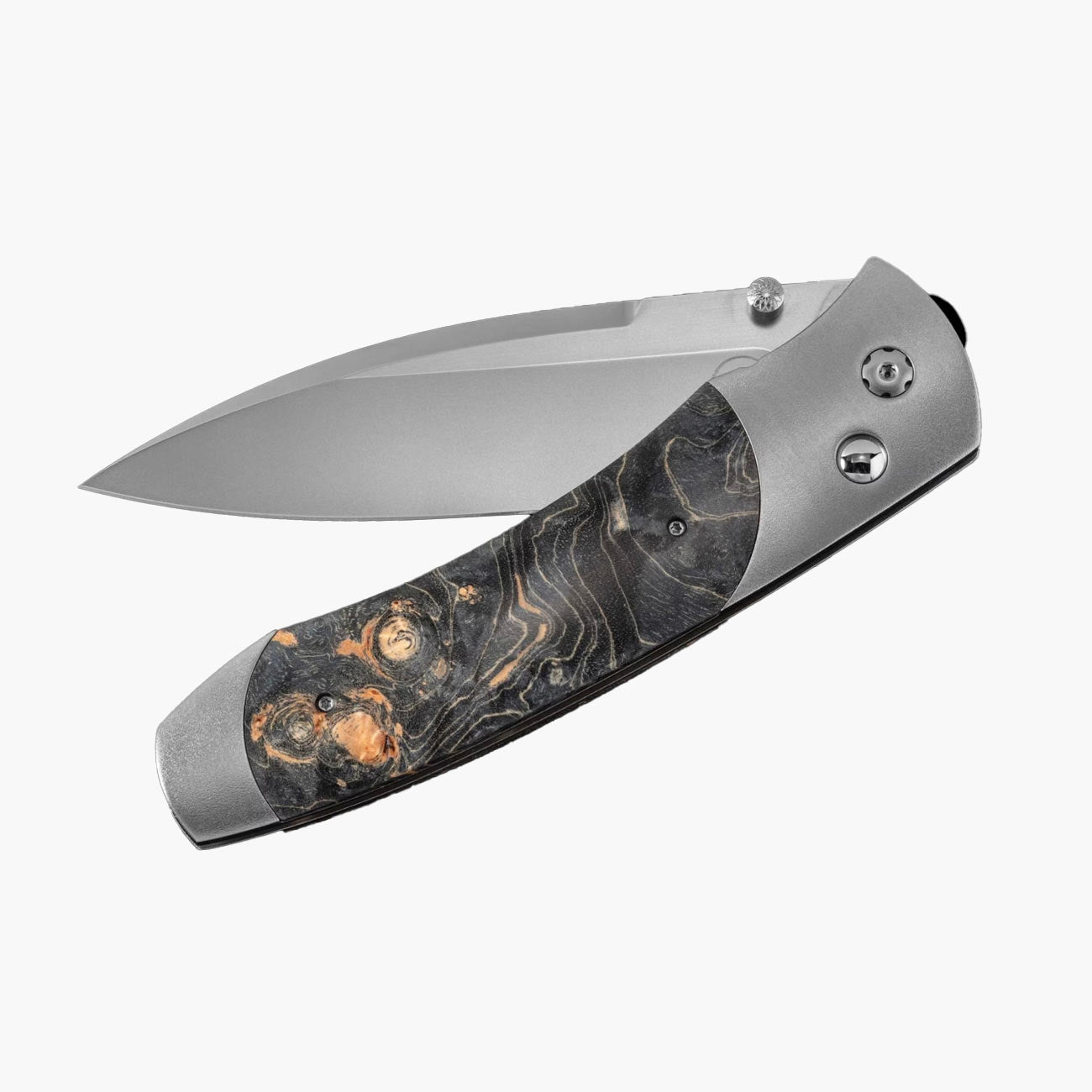 William Henry Gray Maple Burl Wood Large Pocket Knife