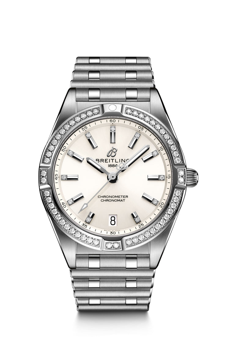 Breitling Chronomat 32 Women's Watch in Steel With Diamond Bezel