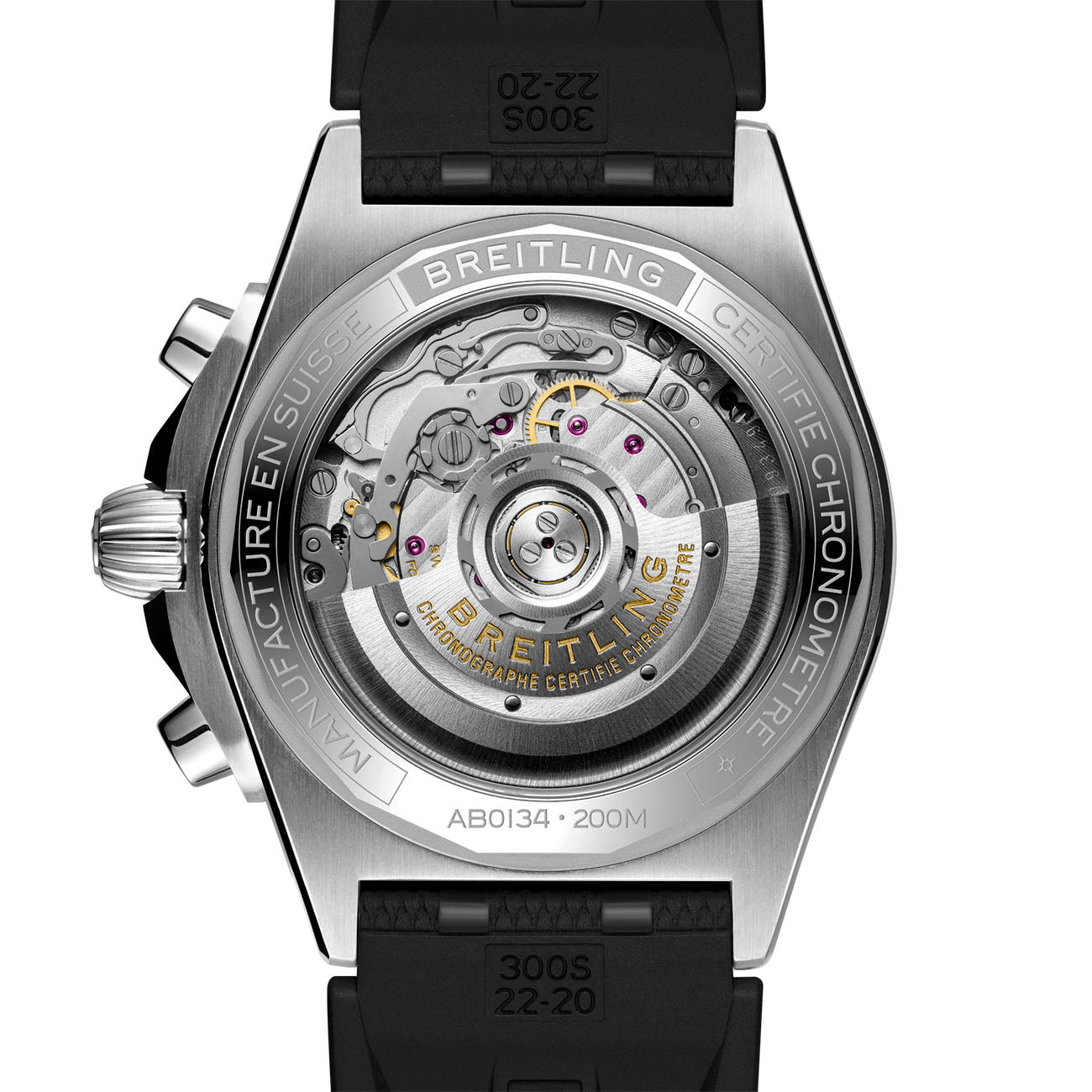 Breitling Chronomat B01 42 Silver Dial — 42mm with Black Rouleaux Rubber Strap