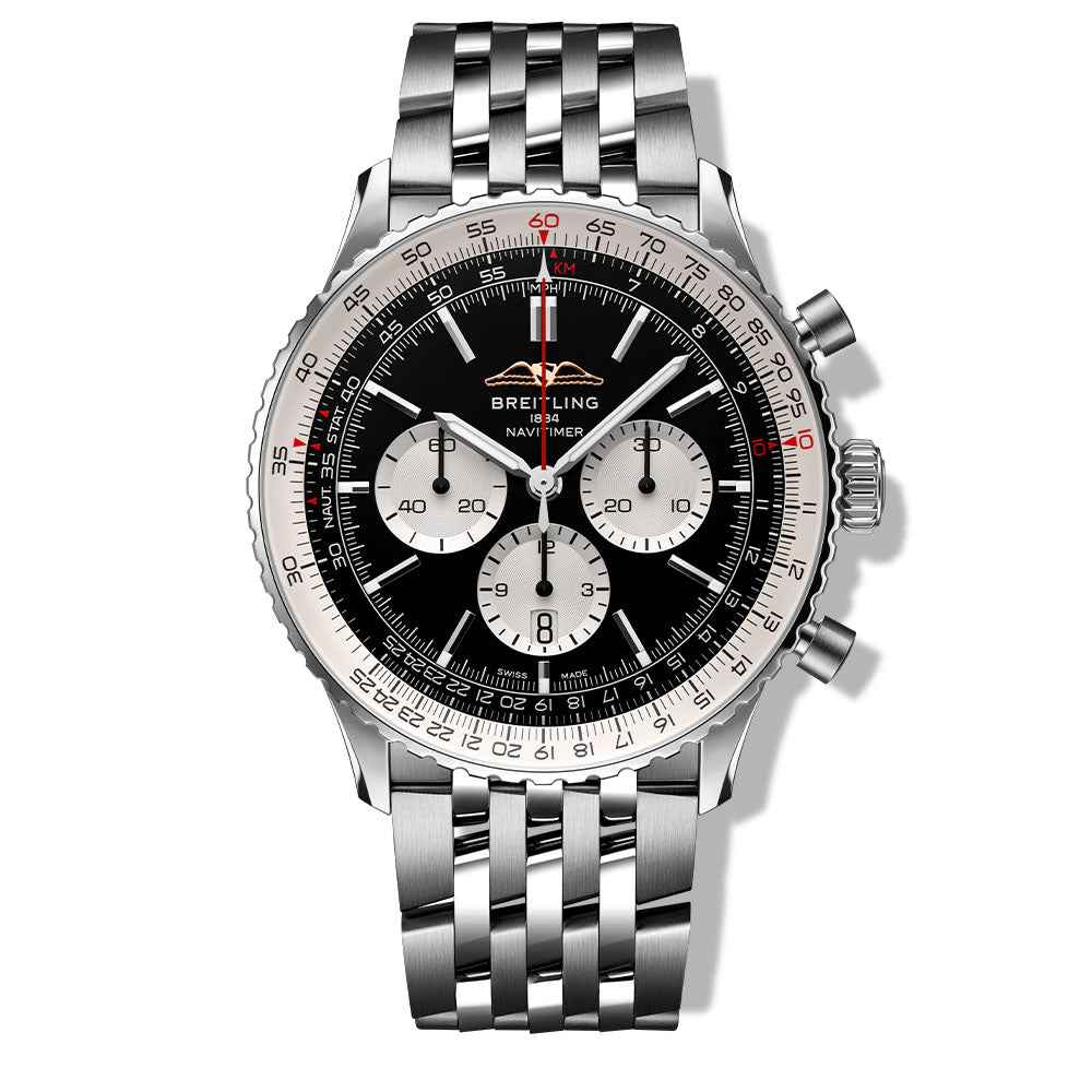 Breitling Navitimer B01 Chronograph Black Dial on Strap- 46mm