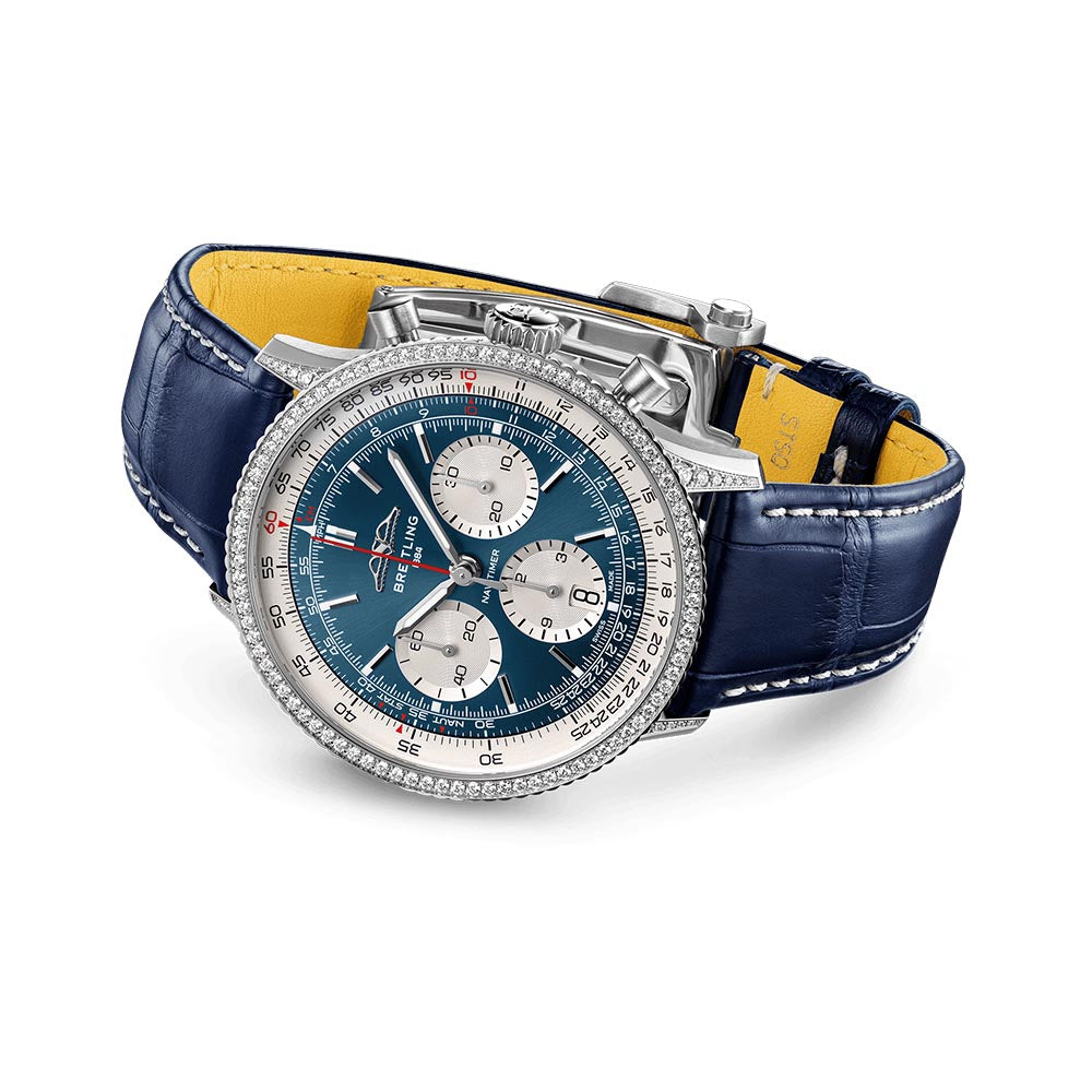 Breitling Diamond Bezel Navitimer B01 Blue Dial - 41mm