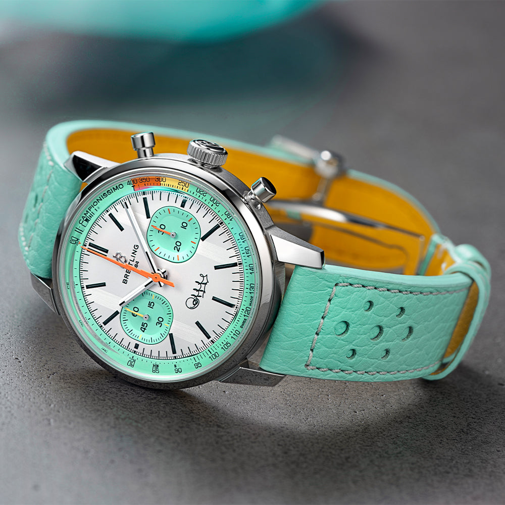 Breitling Top Time 41 Coppi Watch on Leather Strap