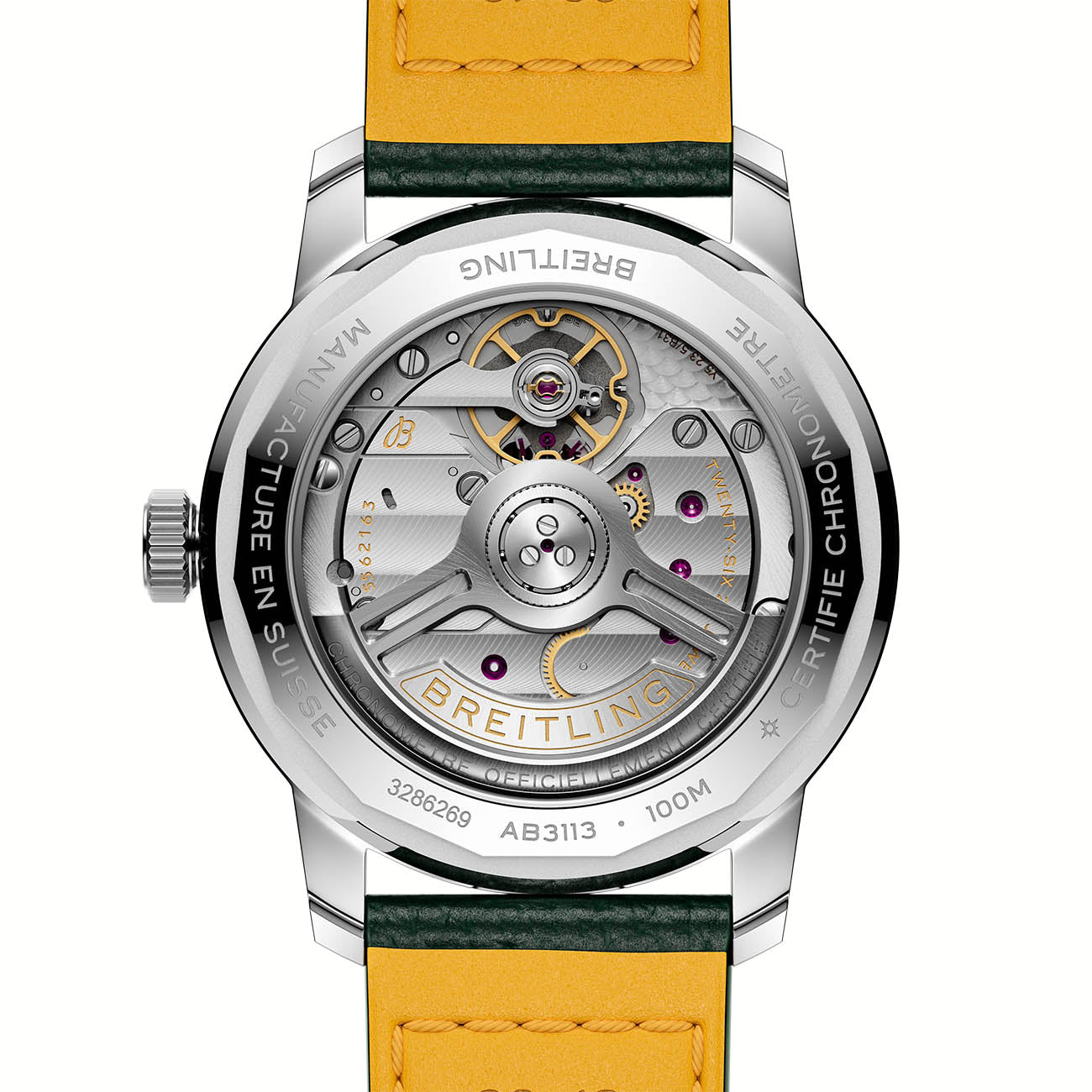 Breitling Top Time B31 Watch in Green on Strap - 38mm