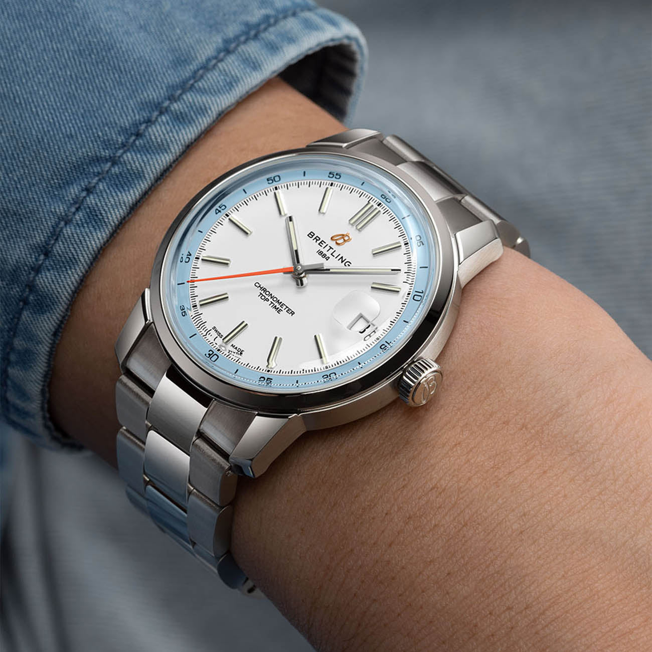 Breitling Top Time B31 Watch in Light Blue - 38mm