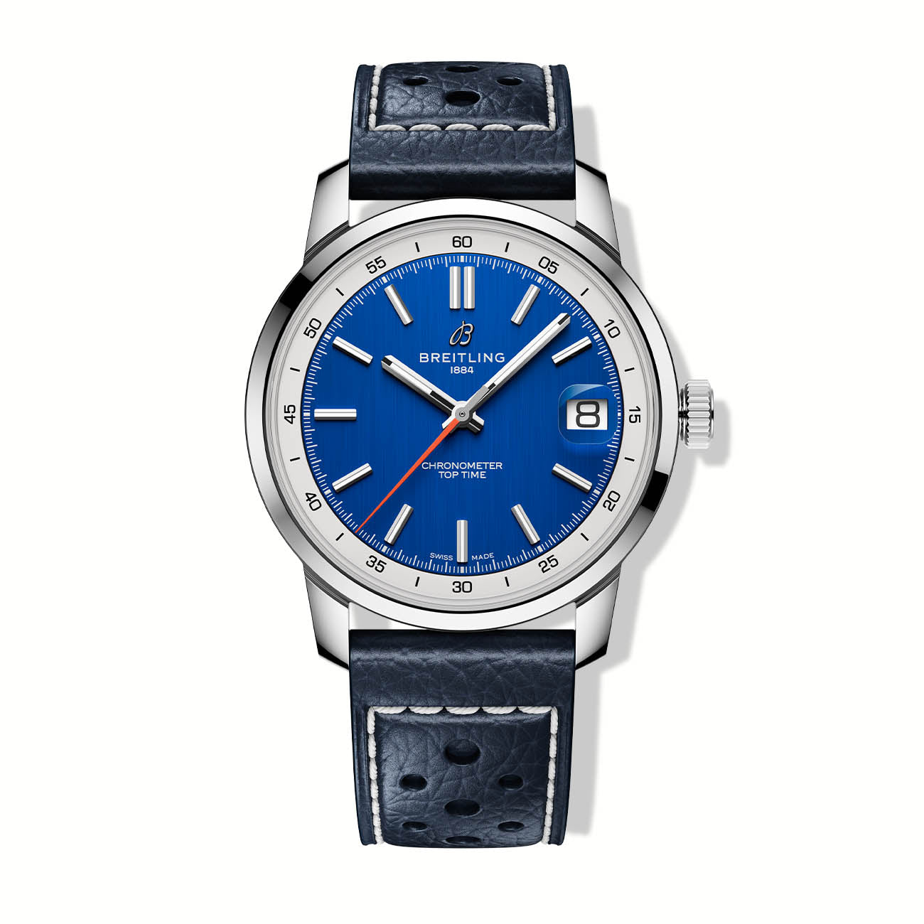 Breitling Top Time B31 Watch in Blue on Strap - 38mm