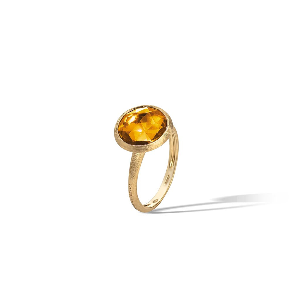 Marco Bicego Jaipur Yellow Gold Medium Citrine Stackable Ring