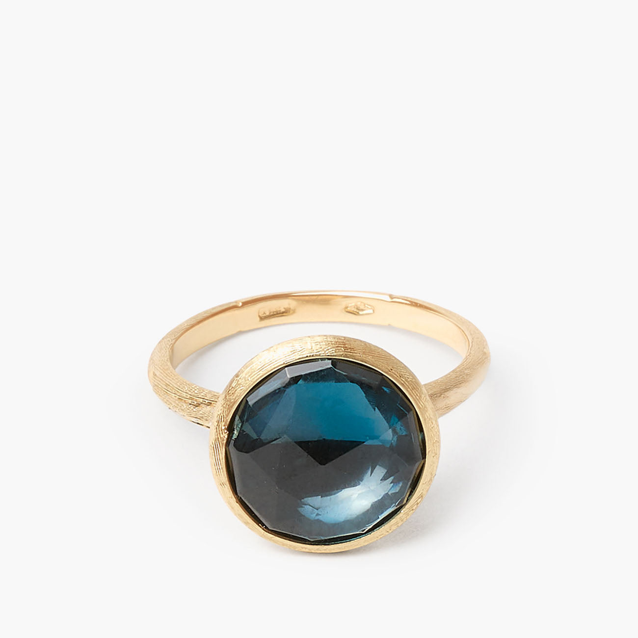 Marco Bicego Jaipur Yellow Gold Medium London Blue Topaz Stackable Ring
