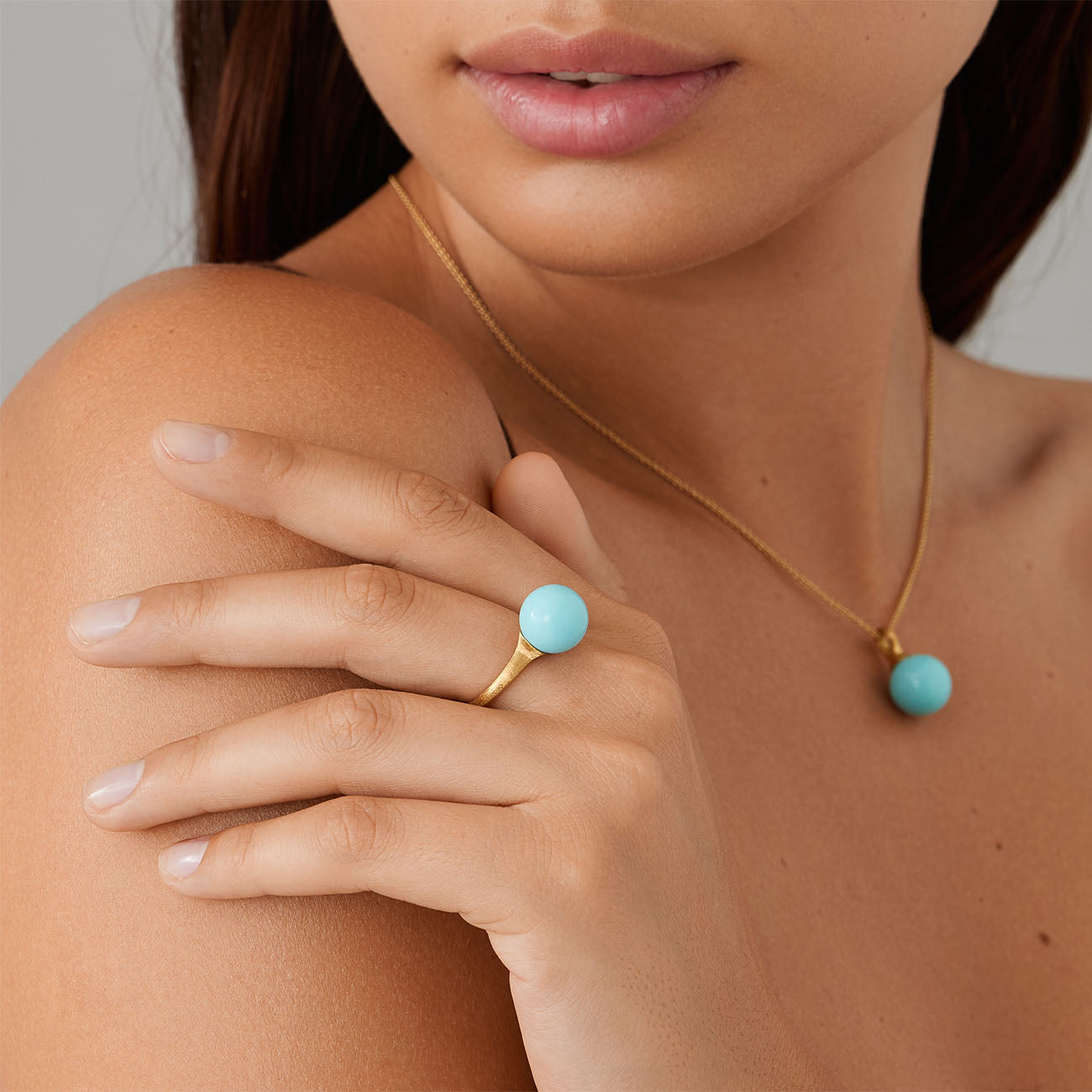 Marco Bicego Africa Boules Gold and Turquoise Ring
