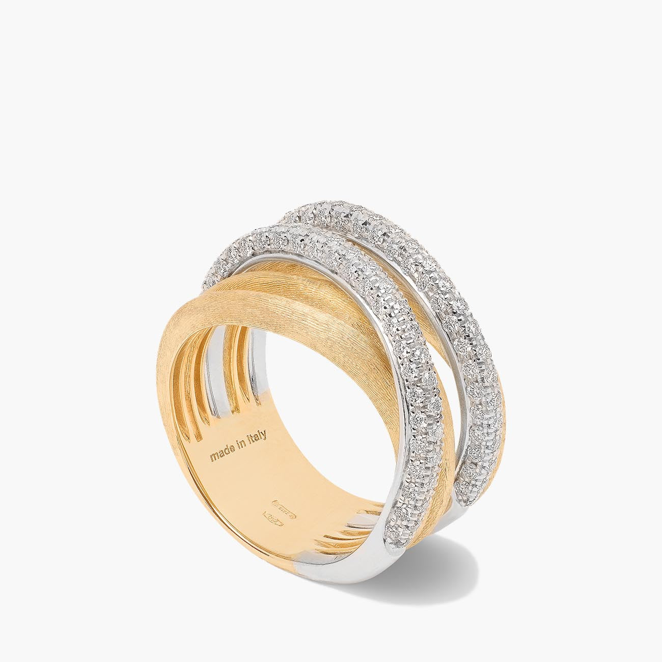 Marco Bicego Alta Diamond and Gold 5 Row Ring