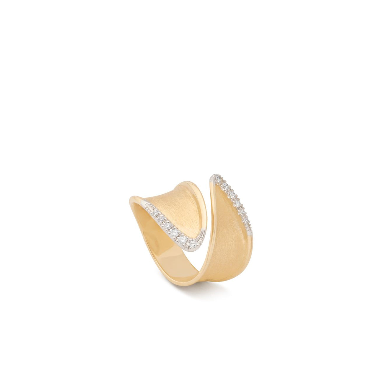 Marco Bicego Lunaria Twist Yellow Gold Diamond Ring
