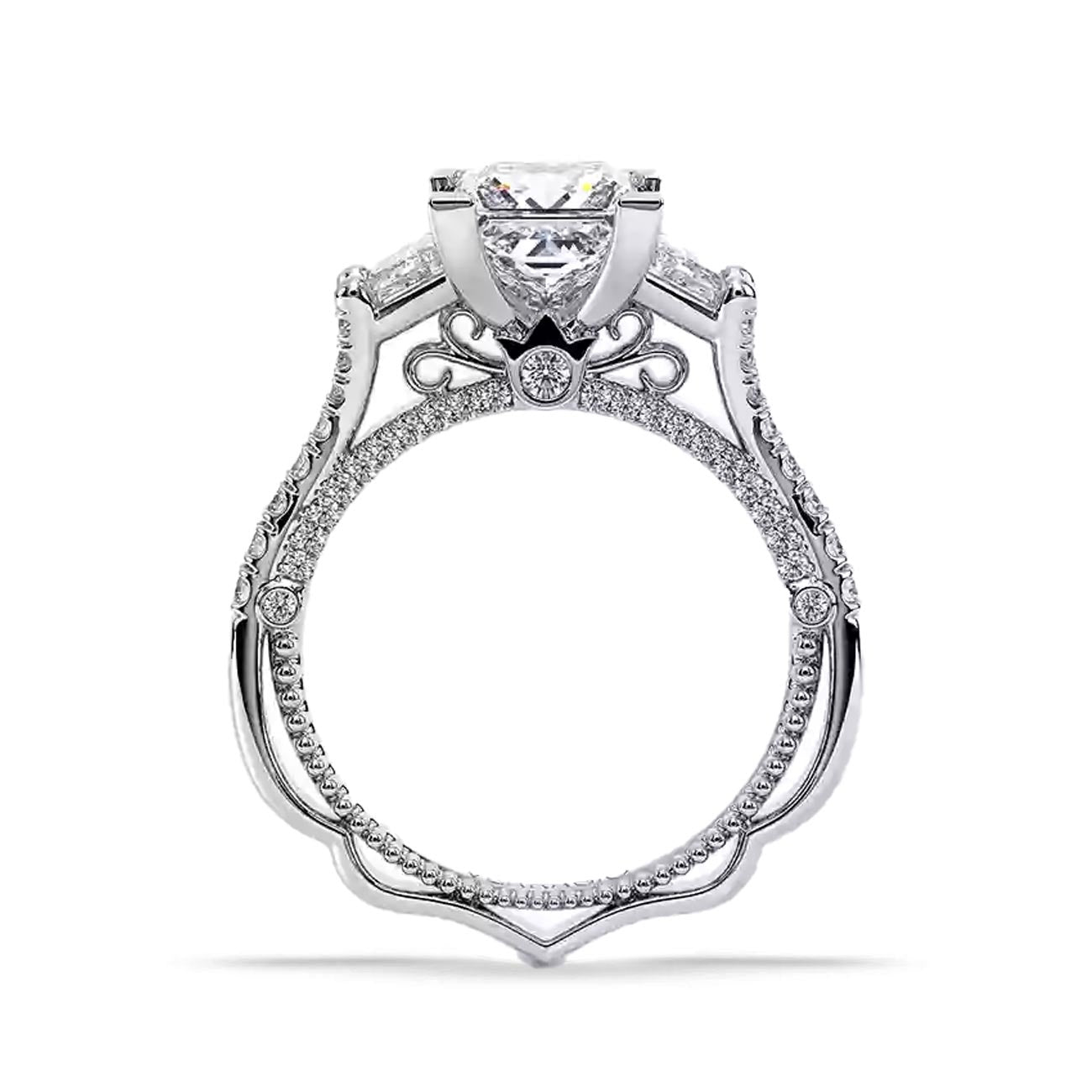 Verragio Venetian Three-Stone Princess Engagement Ring Setting