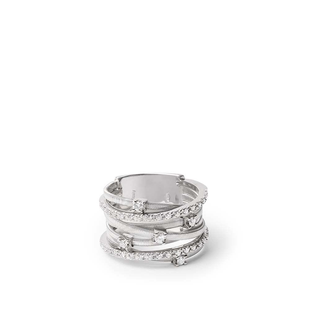 Marco Bicego Goa 18kt White Gold 7 Row Diamond Ring