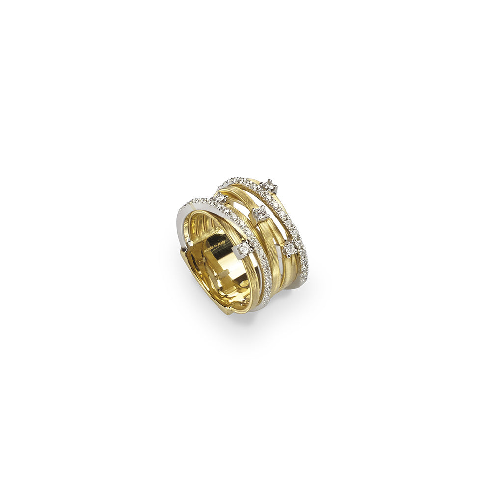 Marco Bicego Goa 18kt Yellow Gold 7 Row Diamond Ring