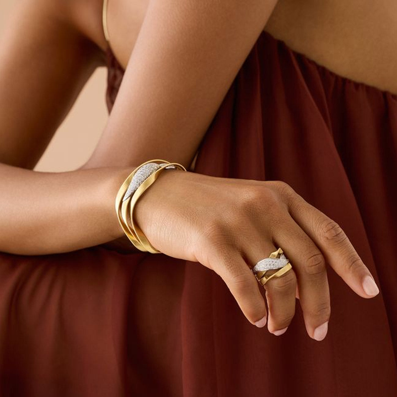 Marco Bicego Marrakech Couture 3-Strand Twist Diamond Ring