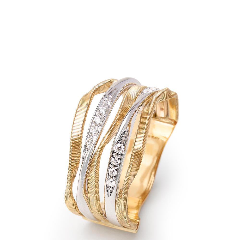 Marco Bicego Marrakech Onde Two Tone Diamond 5 Strand Ring