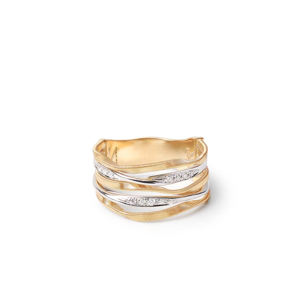 Marco Bicego Marrakech Onde Two Tone Diamond 5 Strand Ring