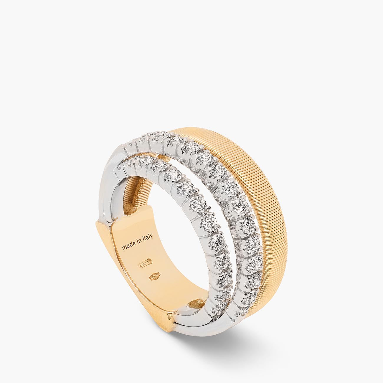 Marco Bicego Masai 18K Gold 4 Row Diamond Ring