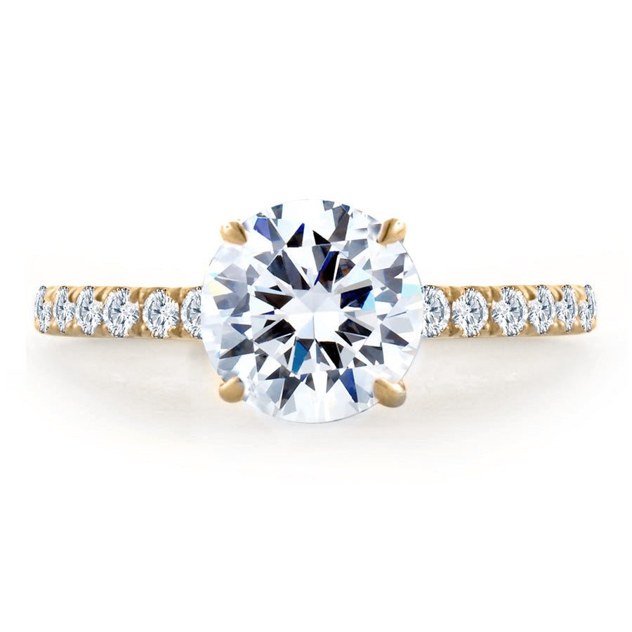 A. Jaffe ME1865Q-143 Yellow Gold Classics Diamond Engagement Ring Setting