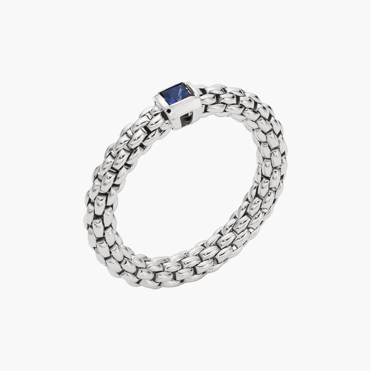 Fope Souls Flex'it White Gold Blue Sapphire Ring