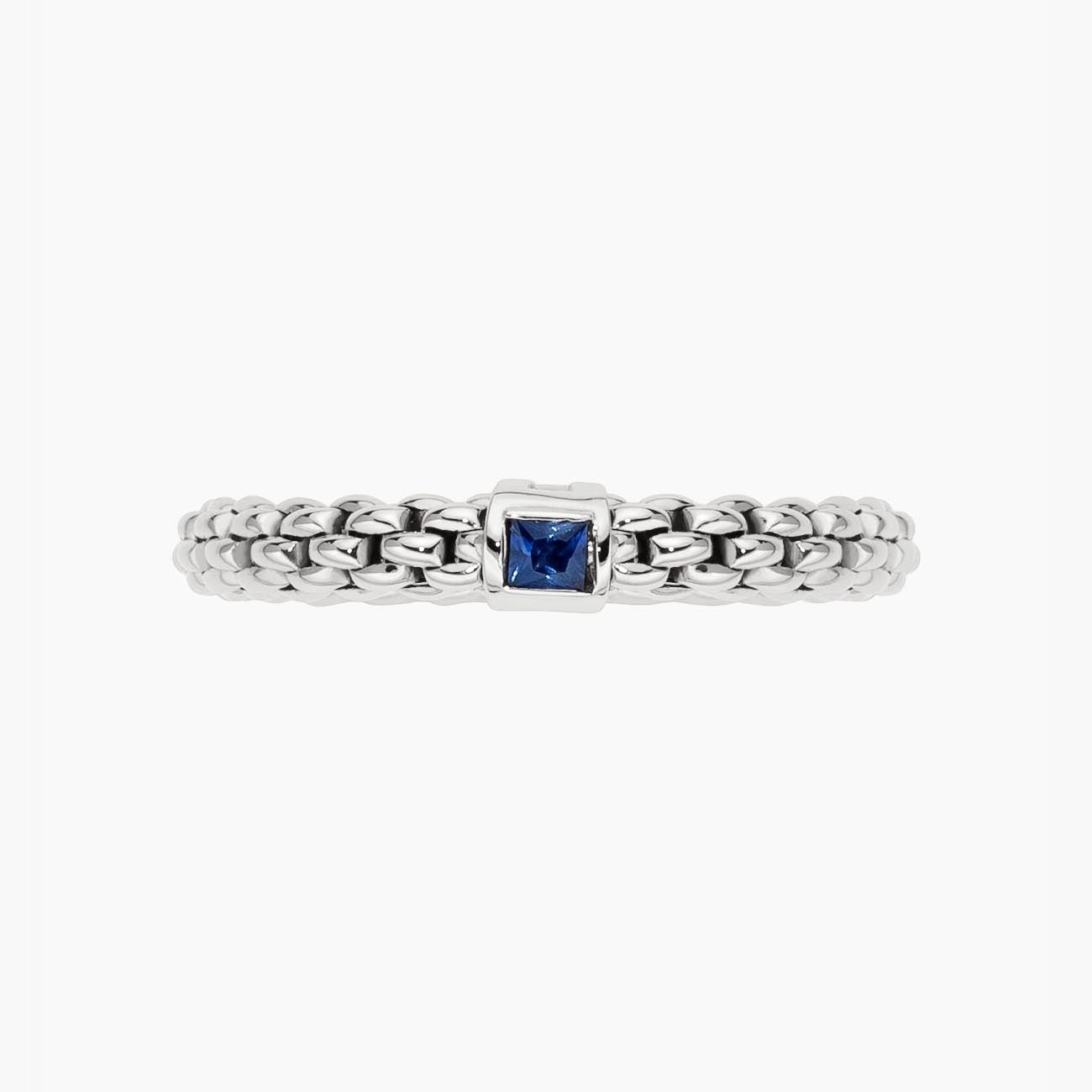 Fope Souls Flex'it White Gold Blue Sapphire Ring