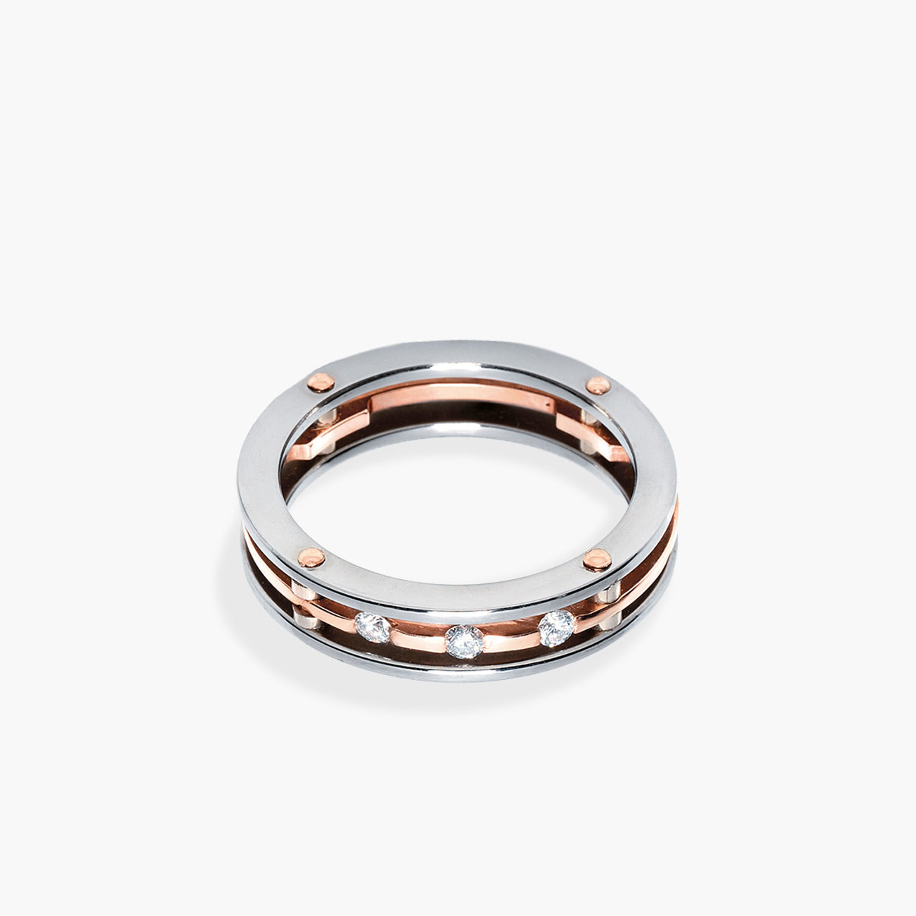Barakà Kardano Two Tone Diamond Ring