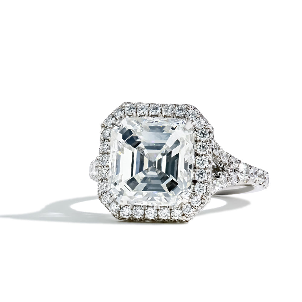 Asscher Engagement Ring 4.50 Carat GIA Certified