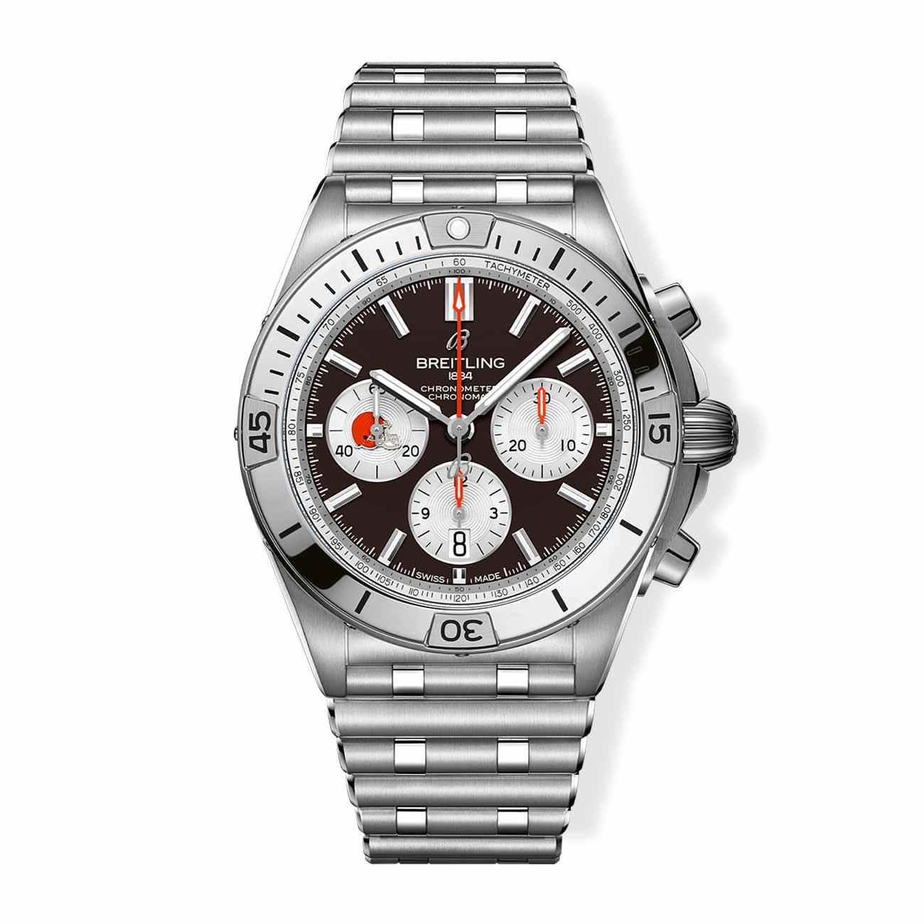 Breitling Chronomat B01 NFL Cleveland Browns Edition with Rouleaux Steel Bracelet - 42mm