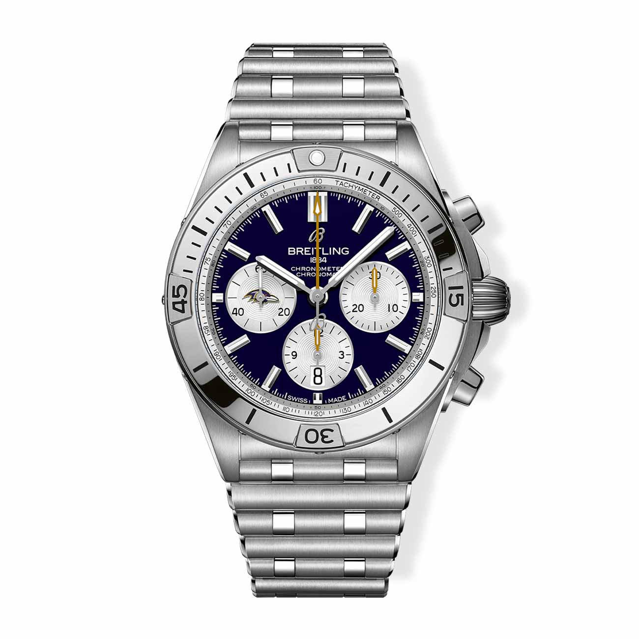 Breitling Chronomat B01 NFL Baltimore Ravens Edition with Rouleaux Steel Bracelet - 42mm