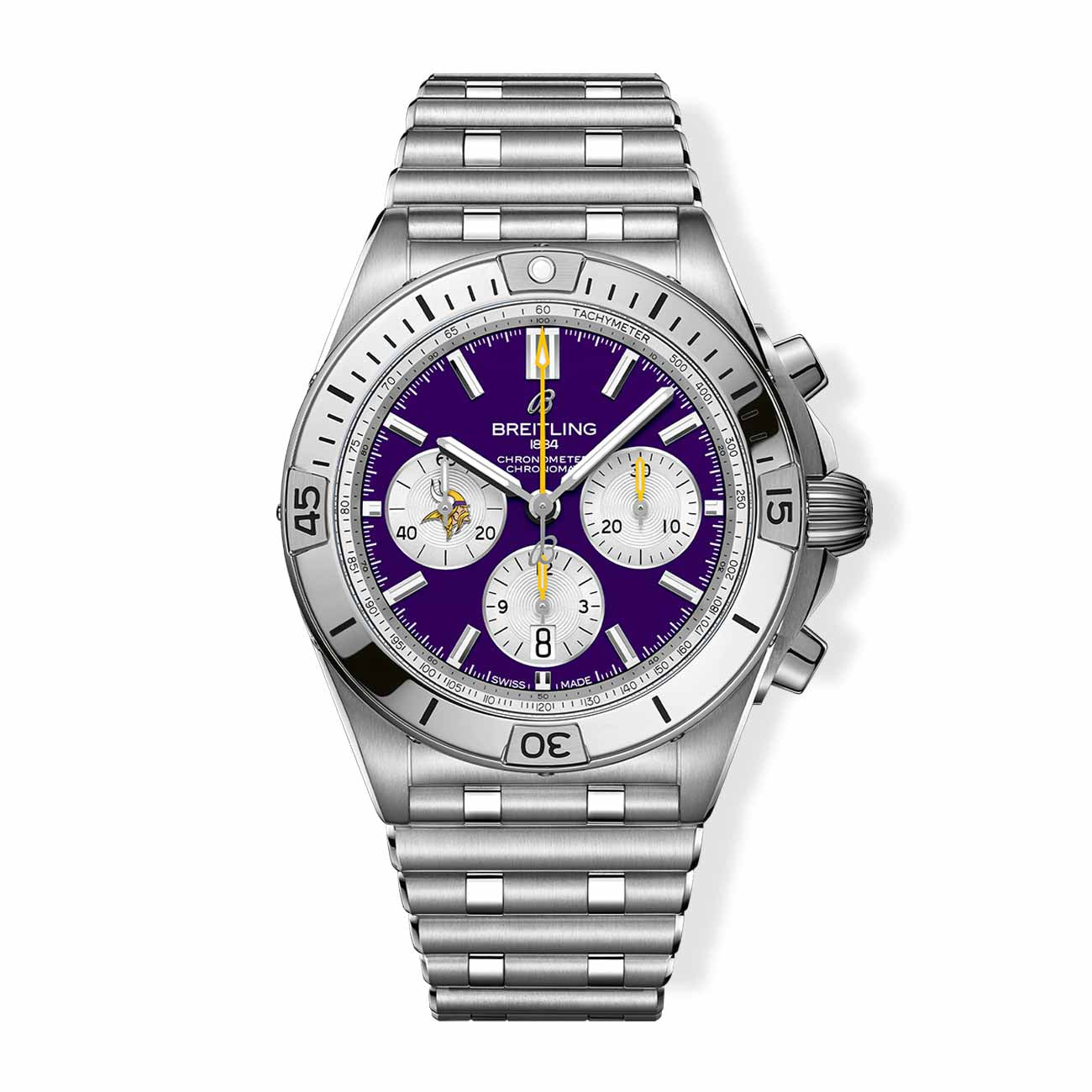 Breitling Chronomat B01 NFL Minnesota Vikings Edition with Rouleaux Steel Bracelet - 42mm