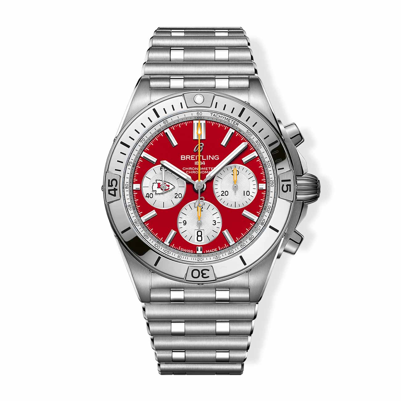 Breitling Chronomat B01 NFL Kansas City Chiefs Edition with Rouleaux Steel Bracelet - 42mm