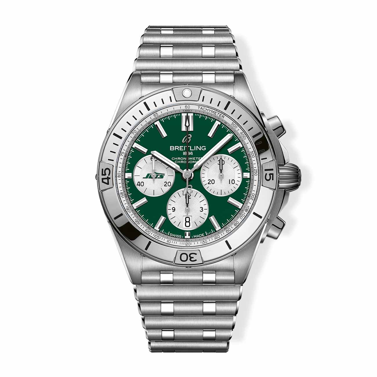 Breitling Chronomat B01 NFL New York Jets Edition with a Rouleaux Steel Bracelet - 42mm