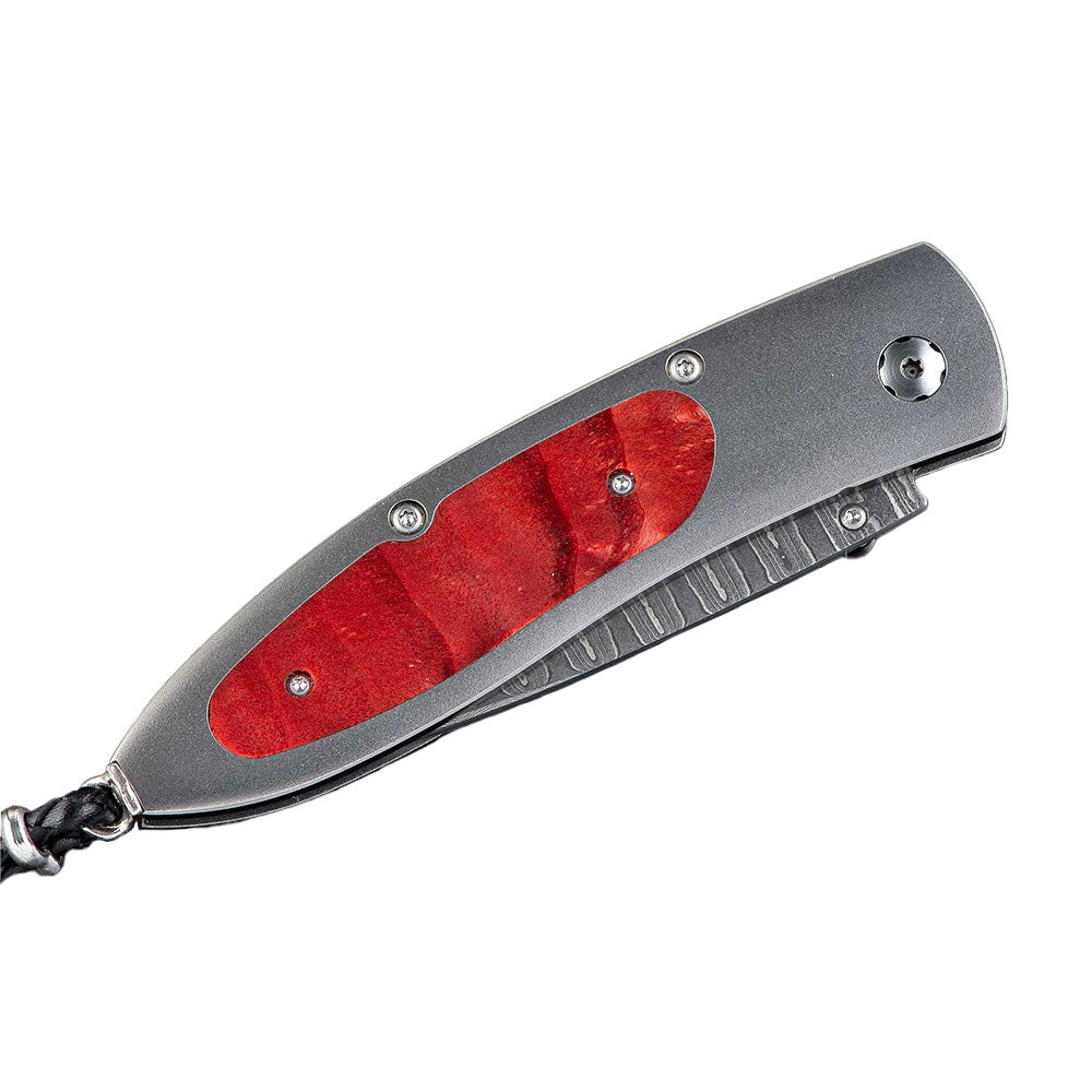 William Henry Monarch Red Burl Pocket Knife