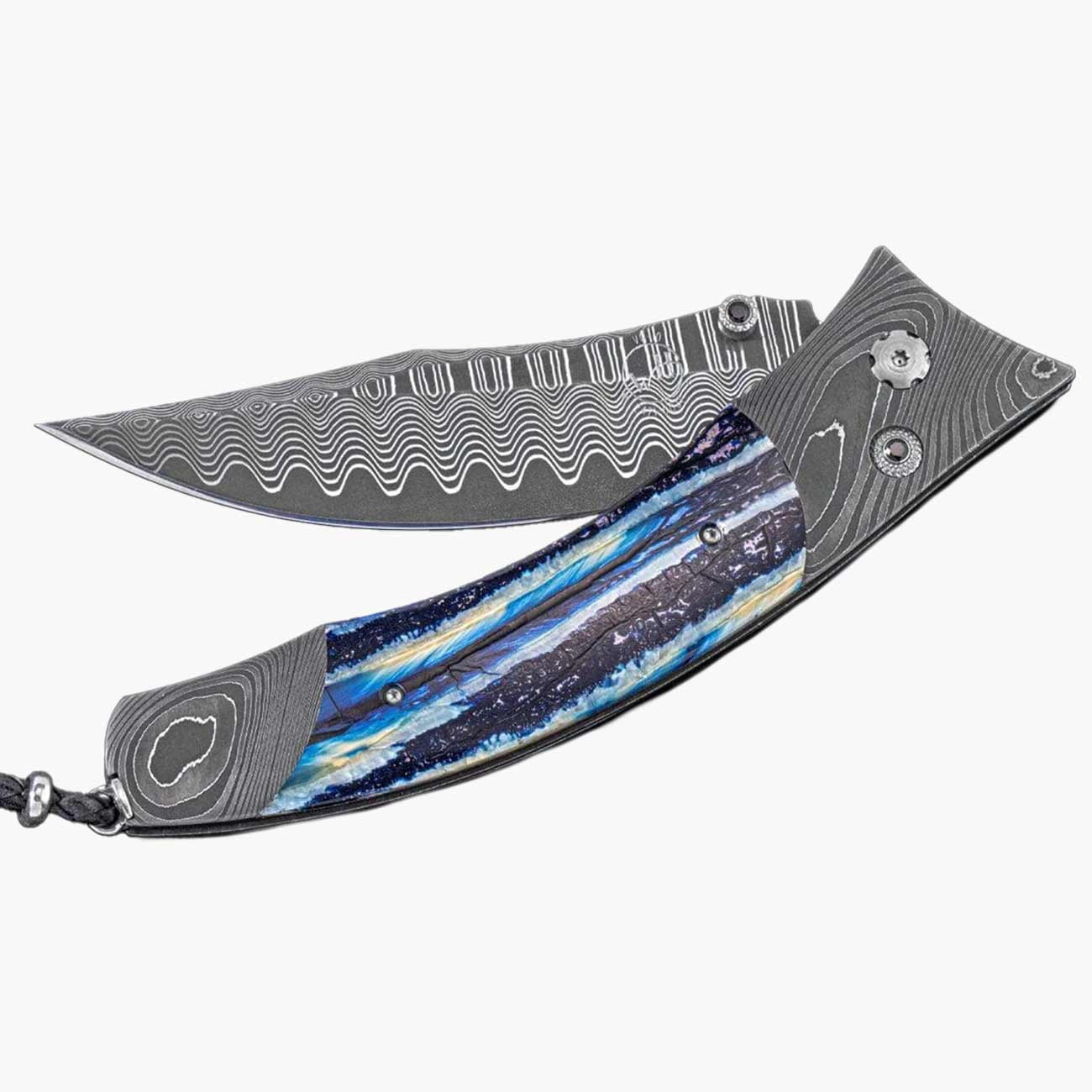 William Henry Contour Blue Wave Pocket Knife