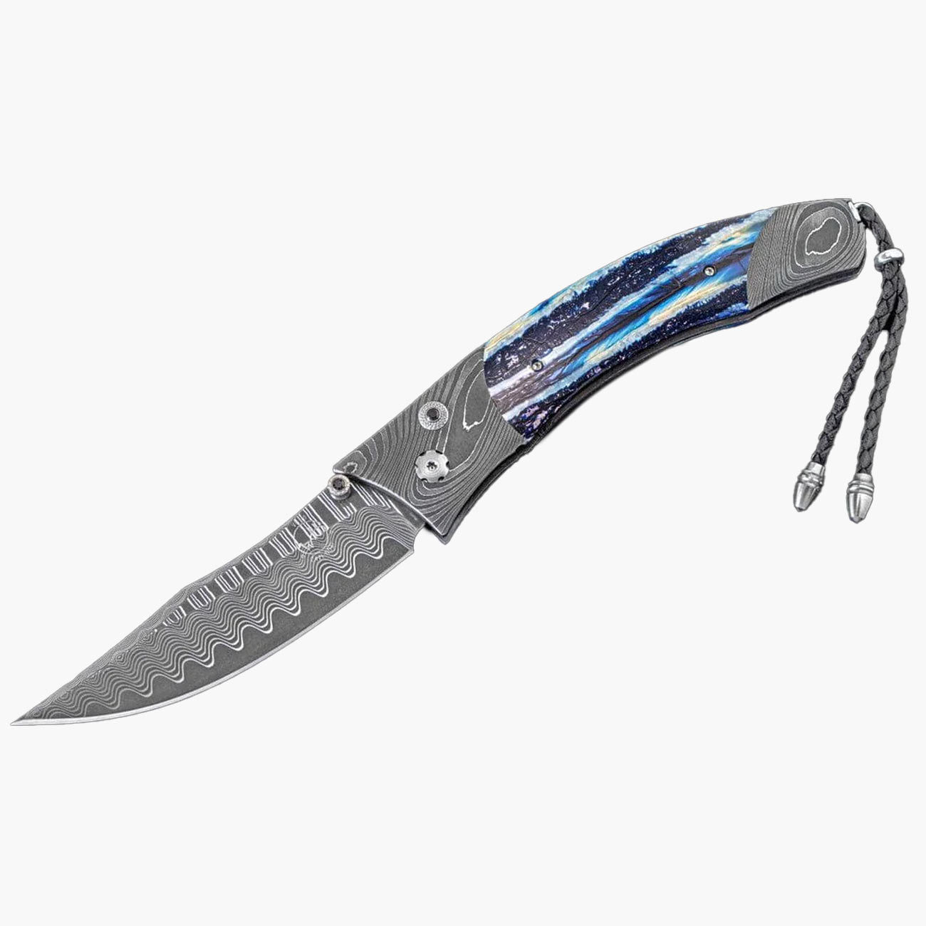 William Henry Contour Blue Wave Pocket Knife