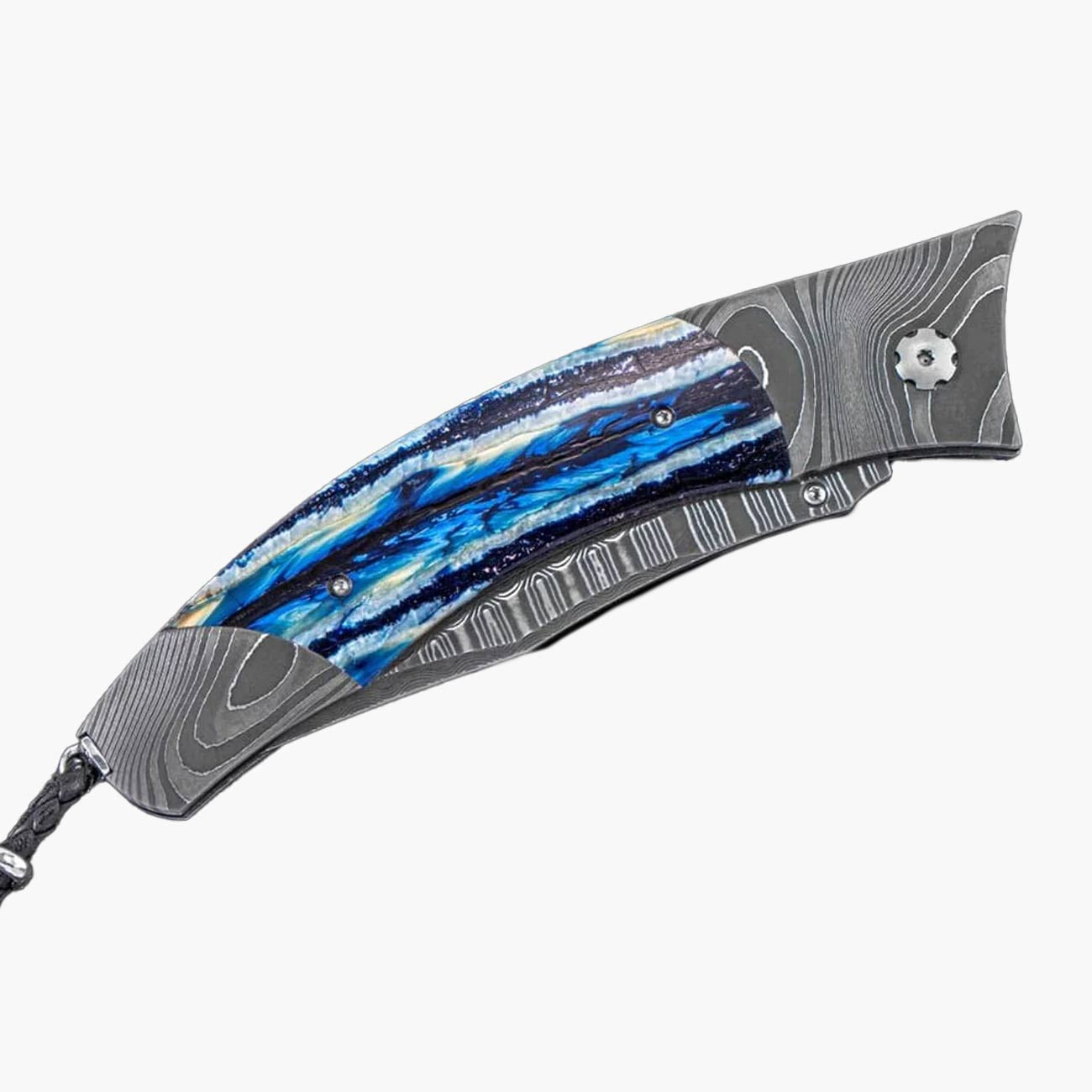 William Henry Contour Blue Wave Pocket Knife