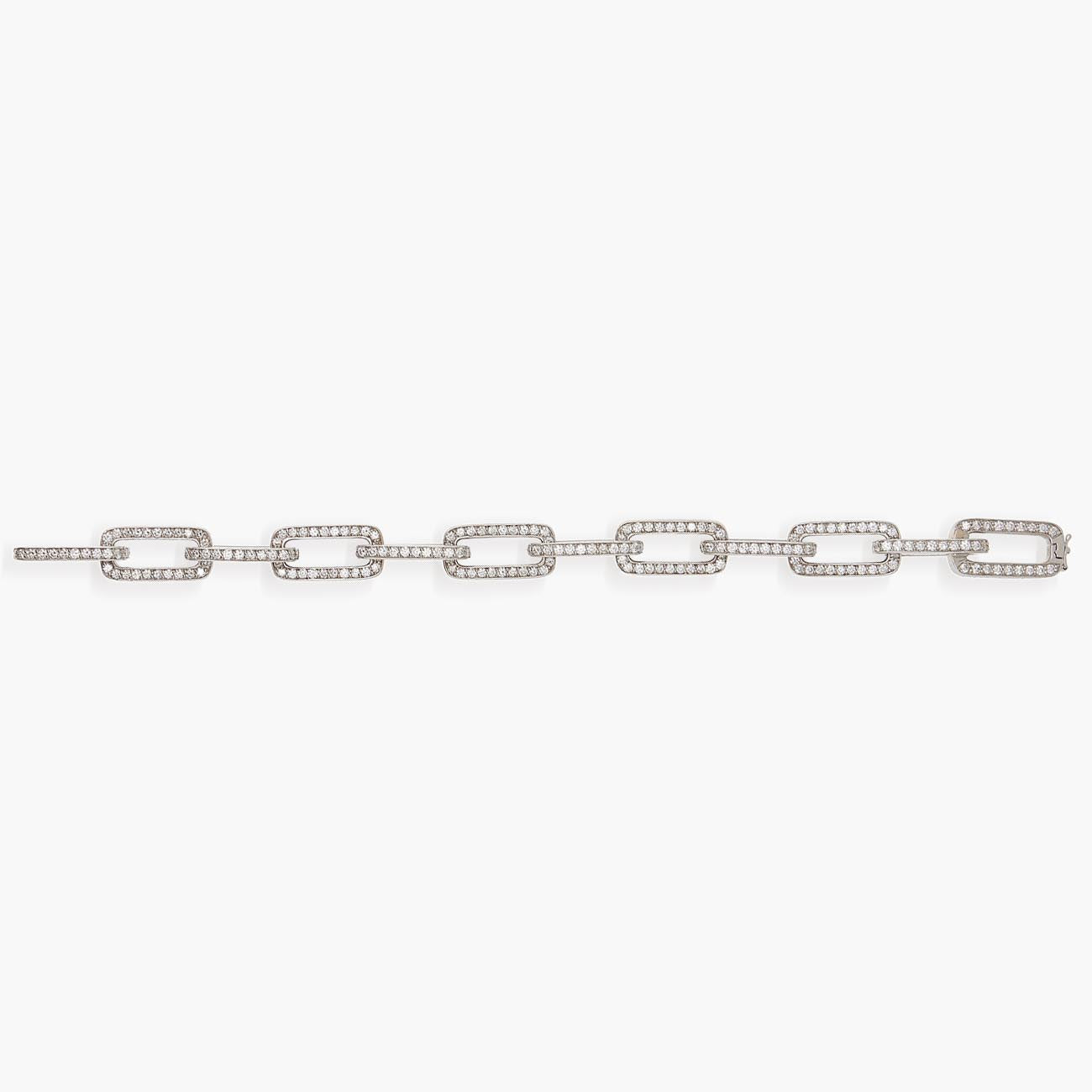 Piranesi Diamond and White Gold Link Bracelet