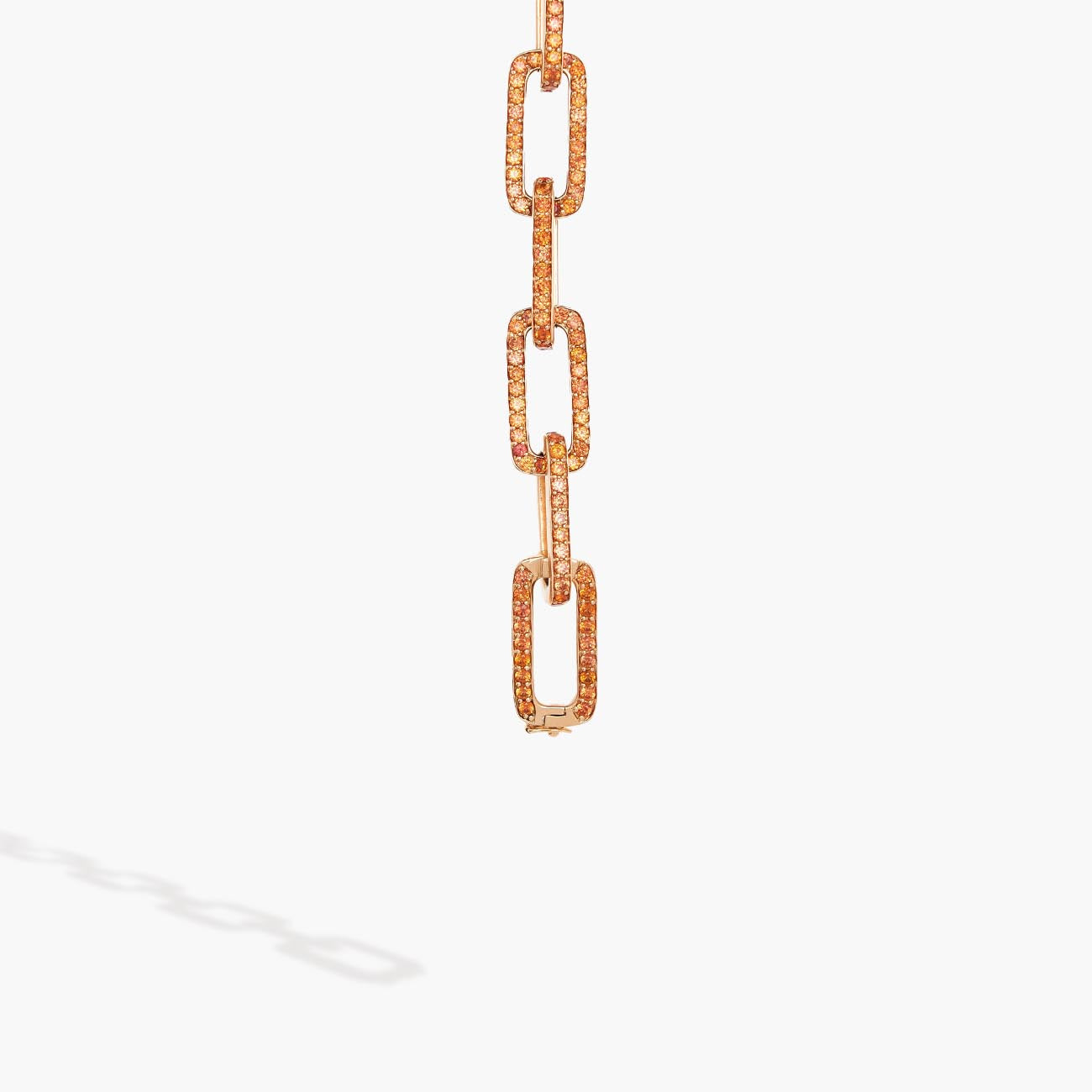 Piranesi Orange Sapphire Yellow Gold Link Bracelet