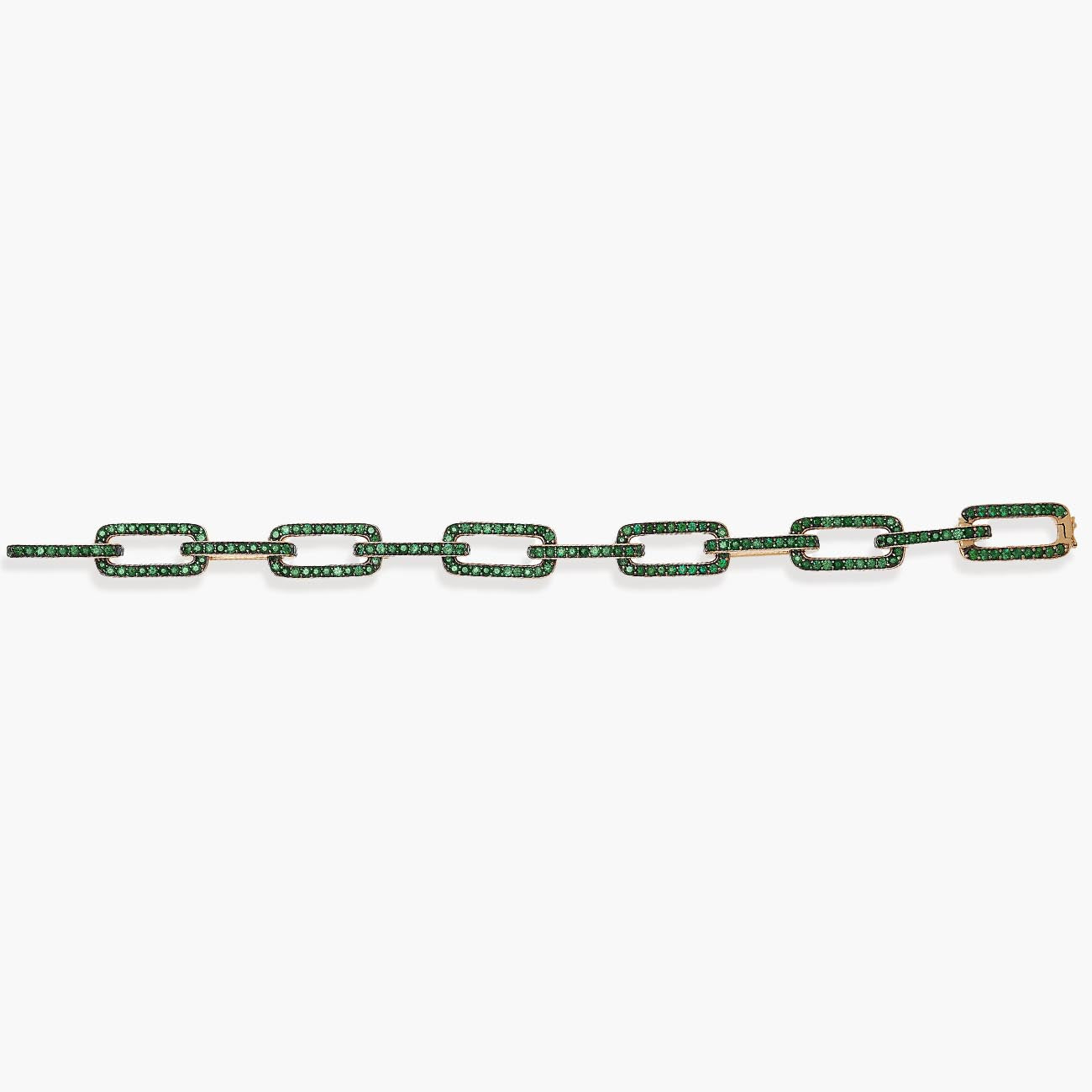 Piranesi Tsavorite Yellow Gold Link Bracelet