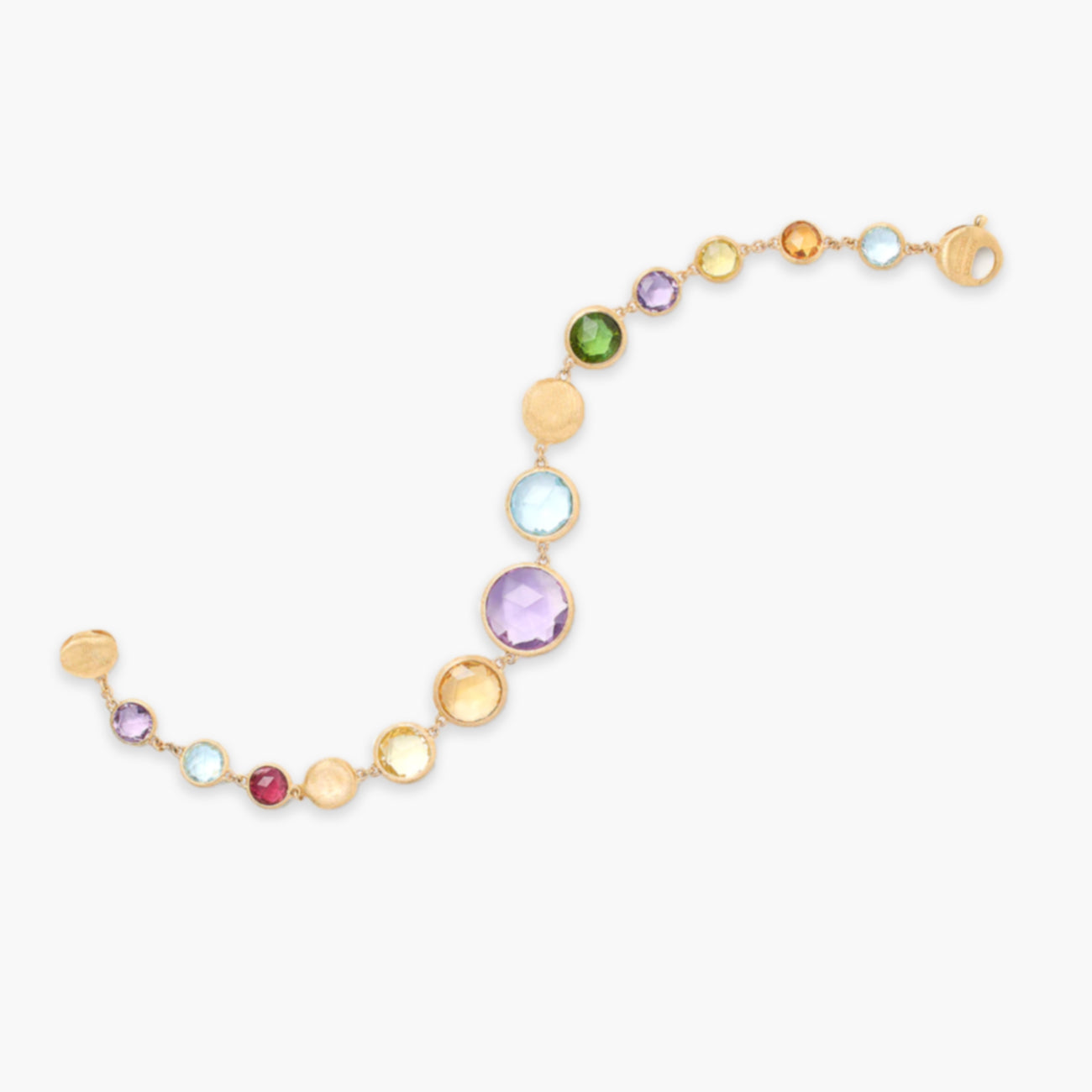 Marco Bicego Jaipur Color 18K Yellow Gold Graduated Gemstone Bracelet