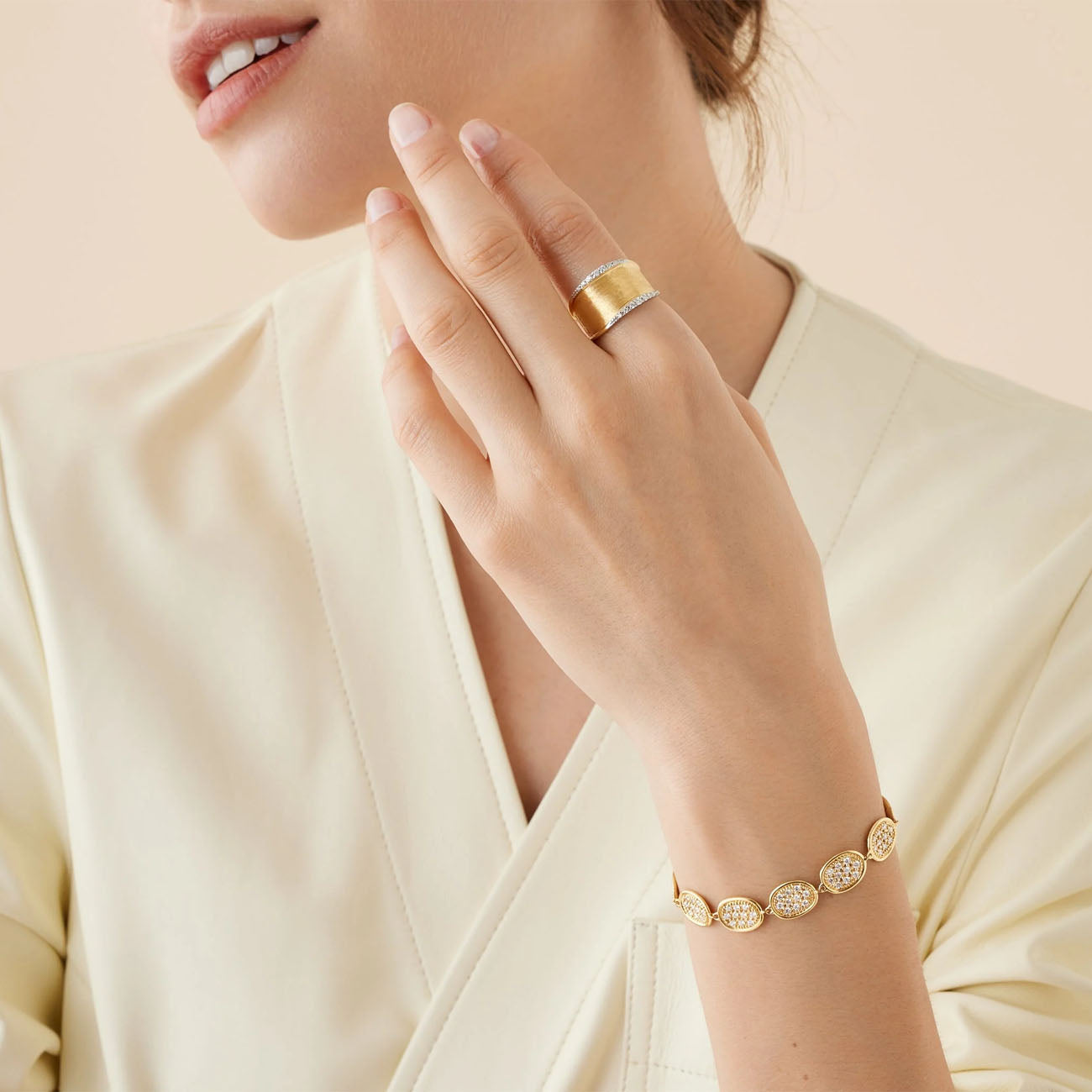 Marco Bicego Lunaria Diamond Pavé Bracelet