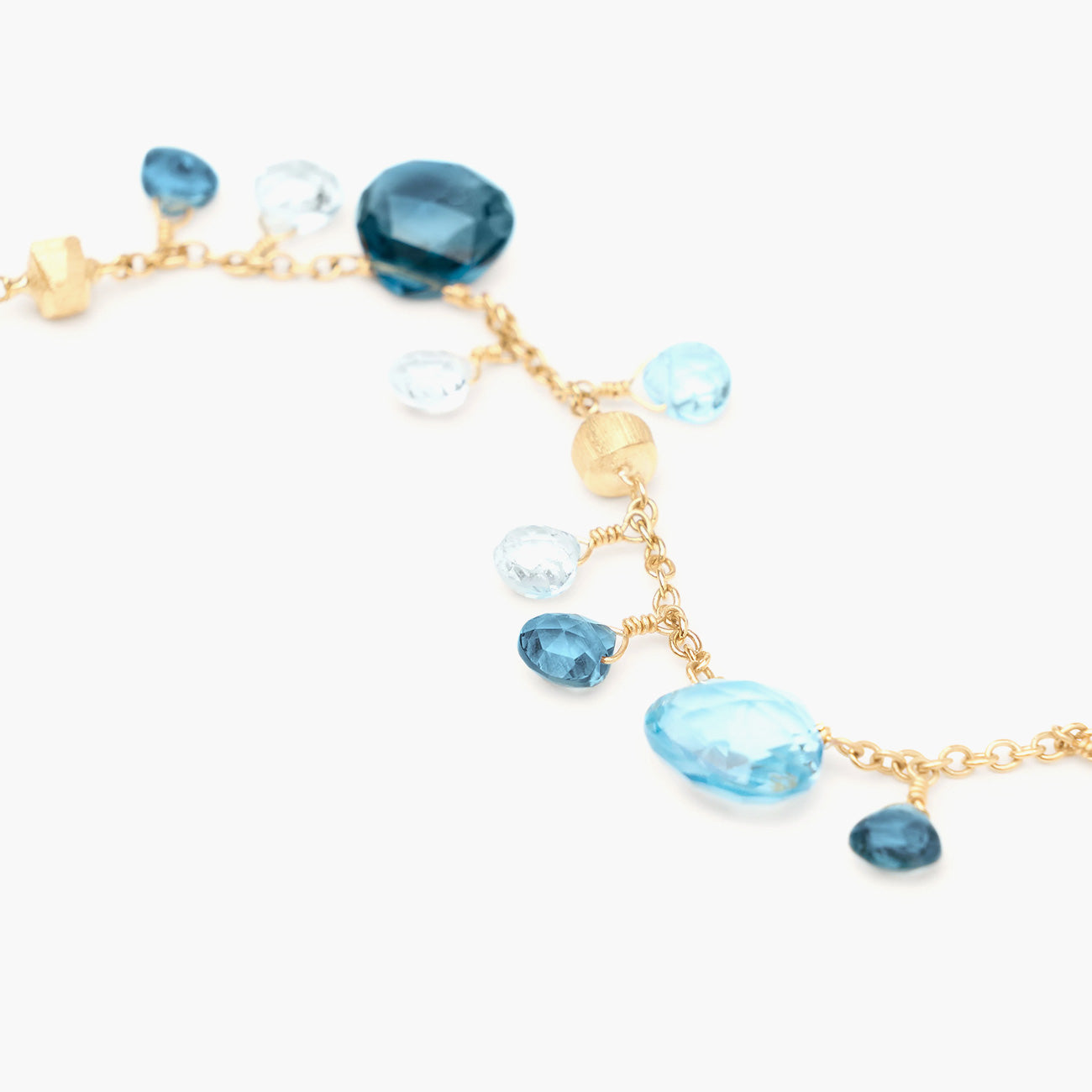 Marco Bicego Paradise Alta Mixed Topaz Yellow Gold Single-Strand Bracelet