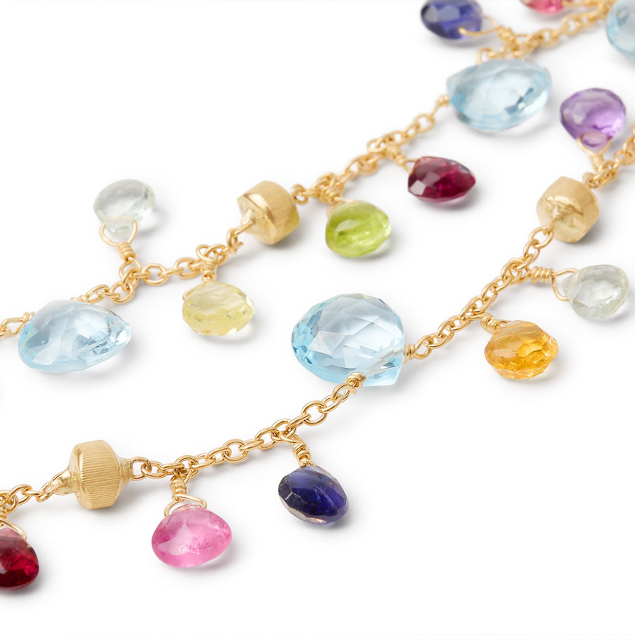 Marco Bicego Paradise Blue Topaz Mix Gemstone Double Strand Bracelet