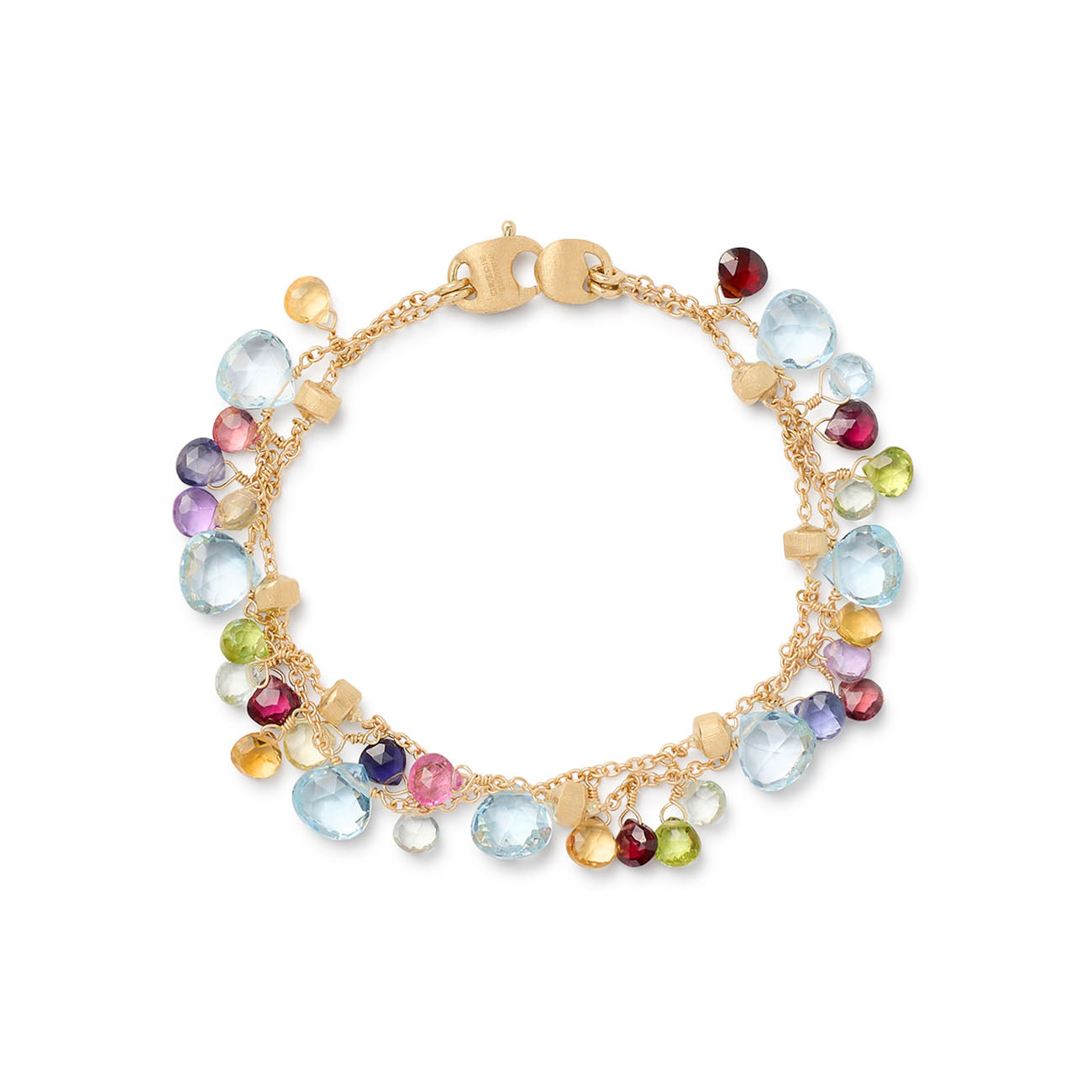 Marco Bicego Paradise Blue Topaz Mix Gemstone Double Strand Bracelet