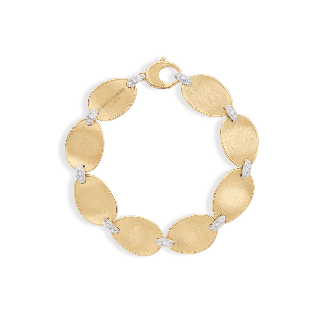 Marco Bicego Lunaria Yellow Gold Diamond Leaf Bracelet