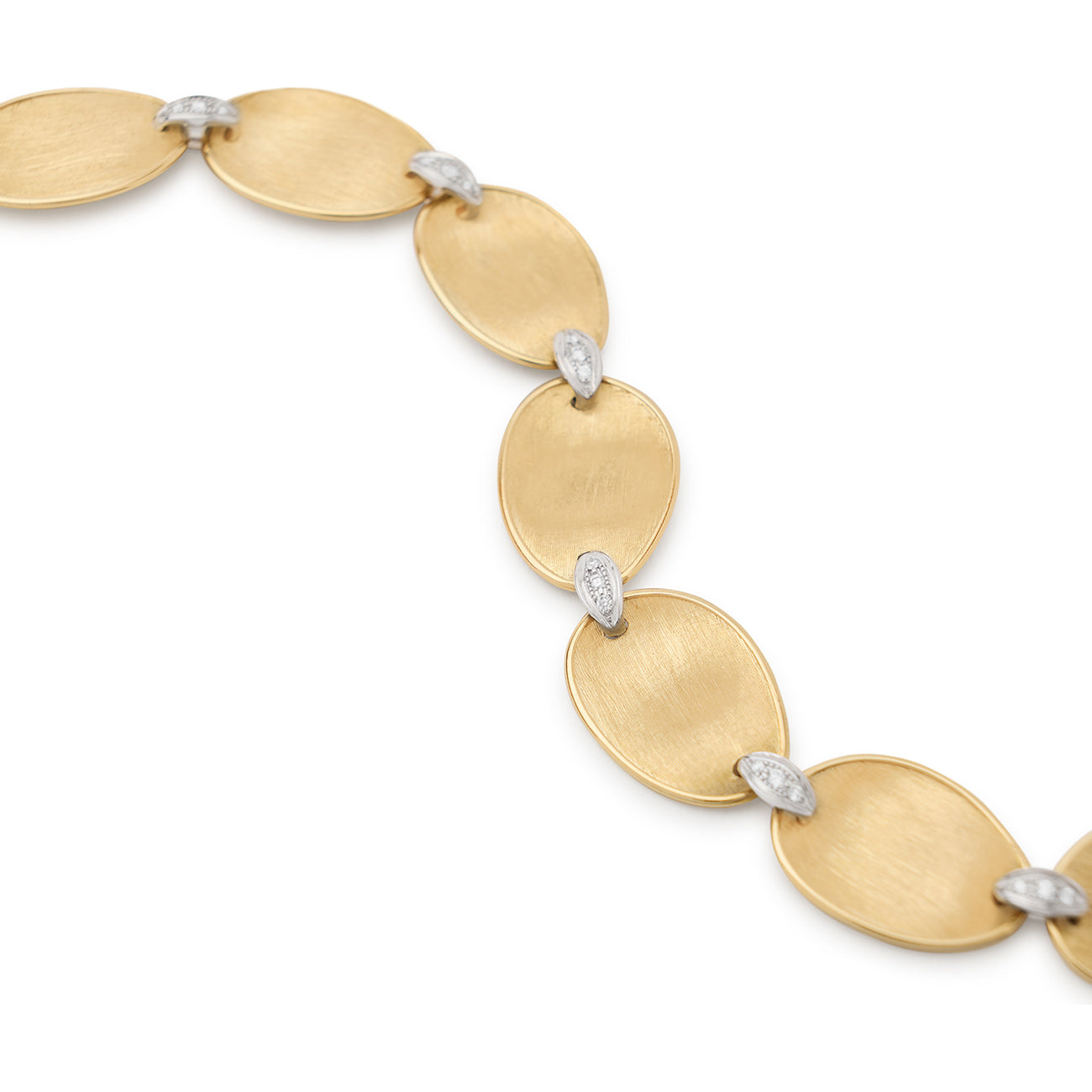 Marco Bicego Lunaria Yellow Gold Diamond Leaf Bracelet