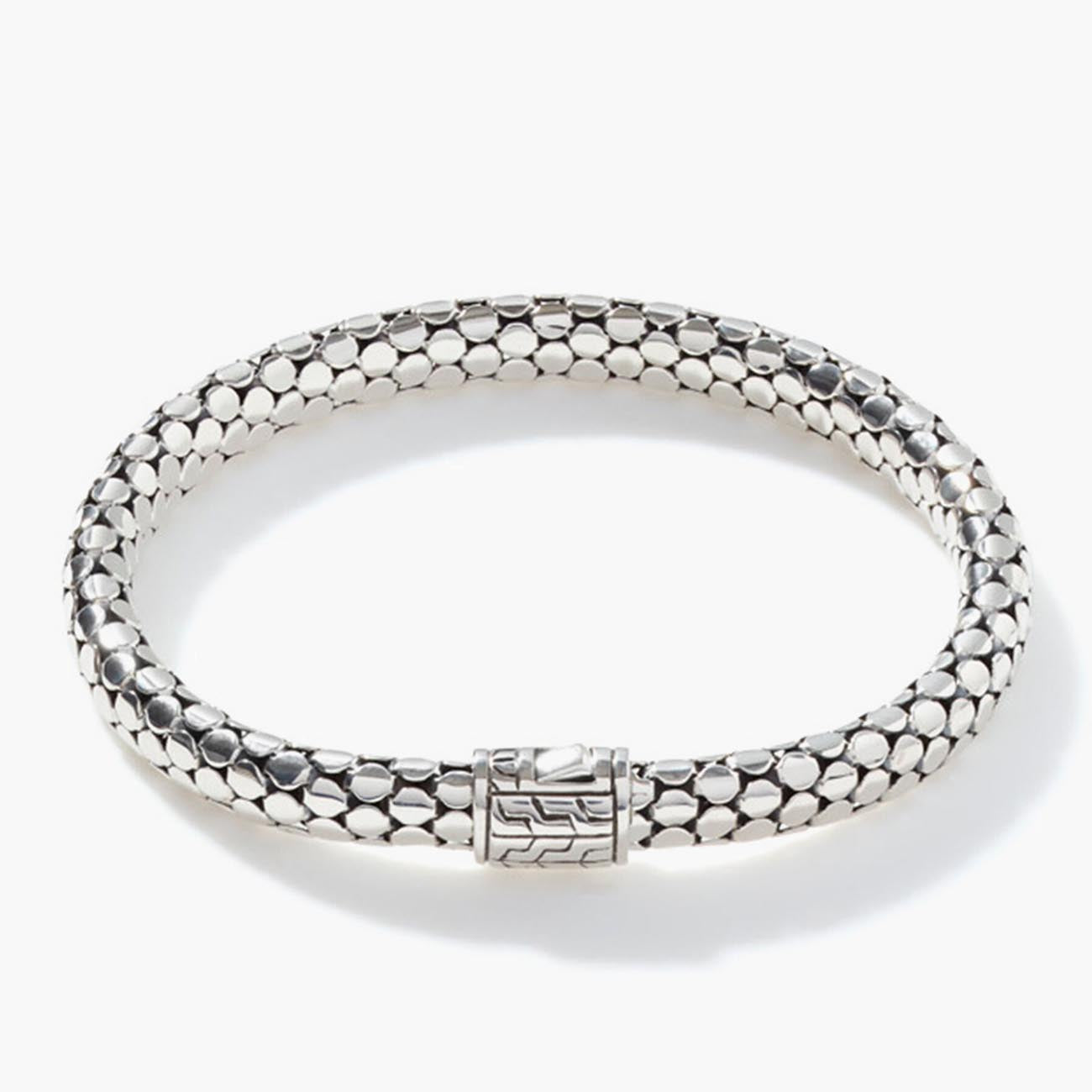 John Hardy Dot Silver Bracelet with Classic Chain Clasp