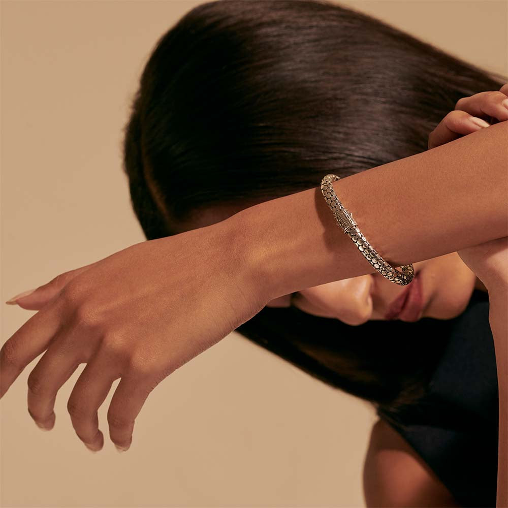 John Hardy Dot Silver Bracelet with Classic Chain Clasp