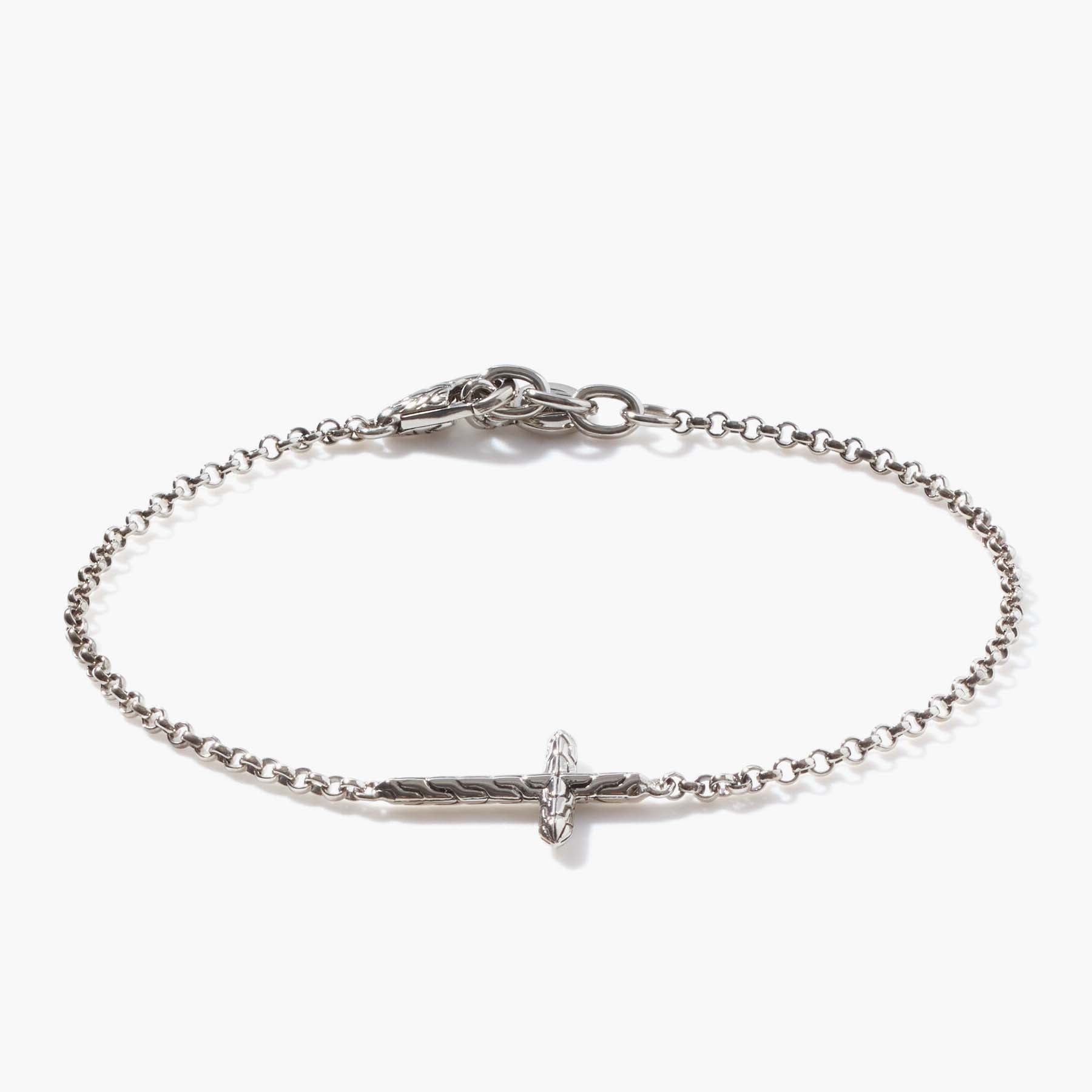 John Hardy Classic Chain Silver Cross Bracelet